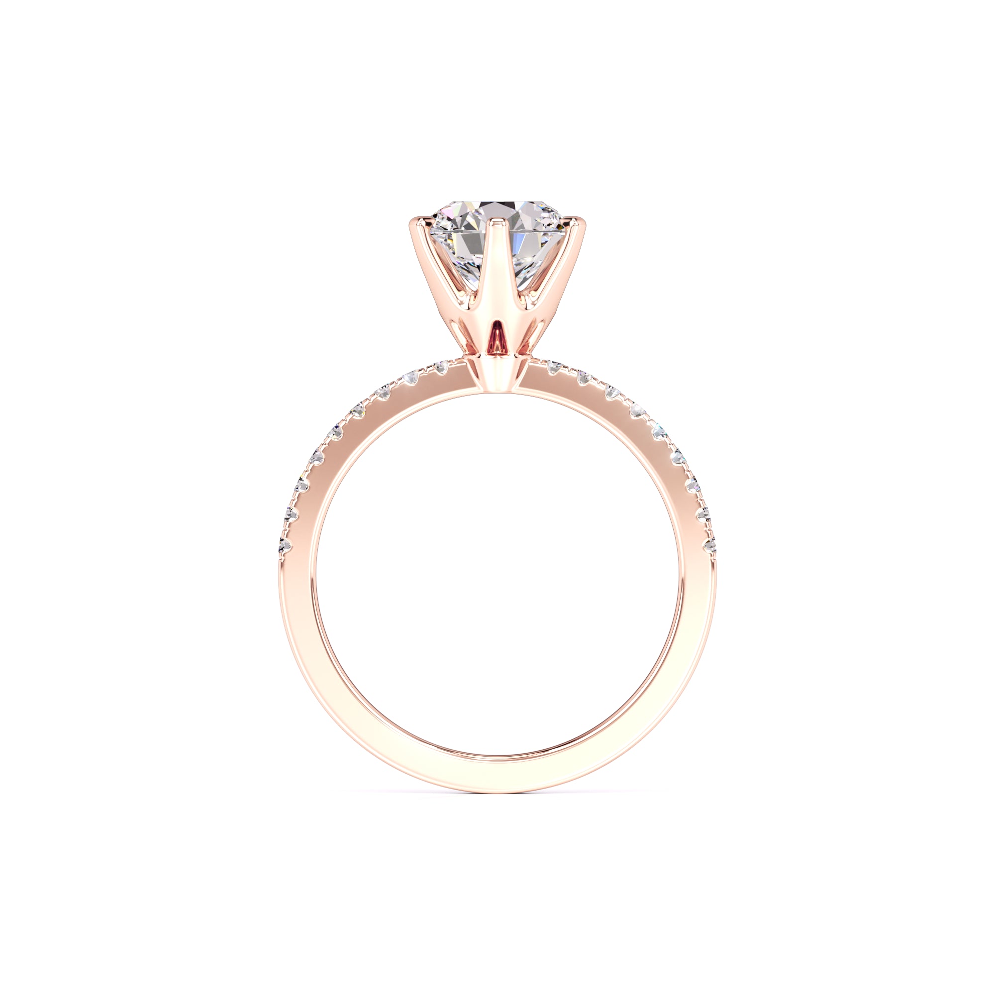 Kiera Moissanite & Lab Grown Diamond Ring | Rose Gold | 4