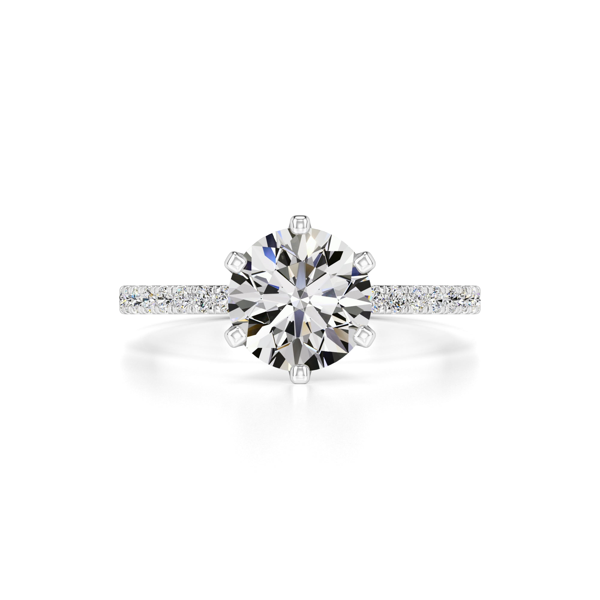 Kiera Moissanite & Lab Grown Diamond Ring | White Gold | 1