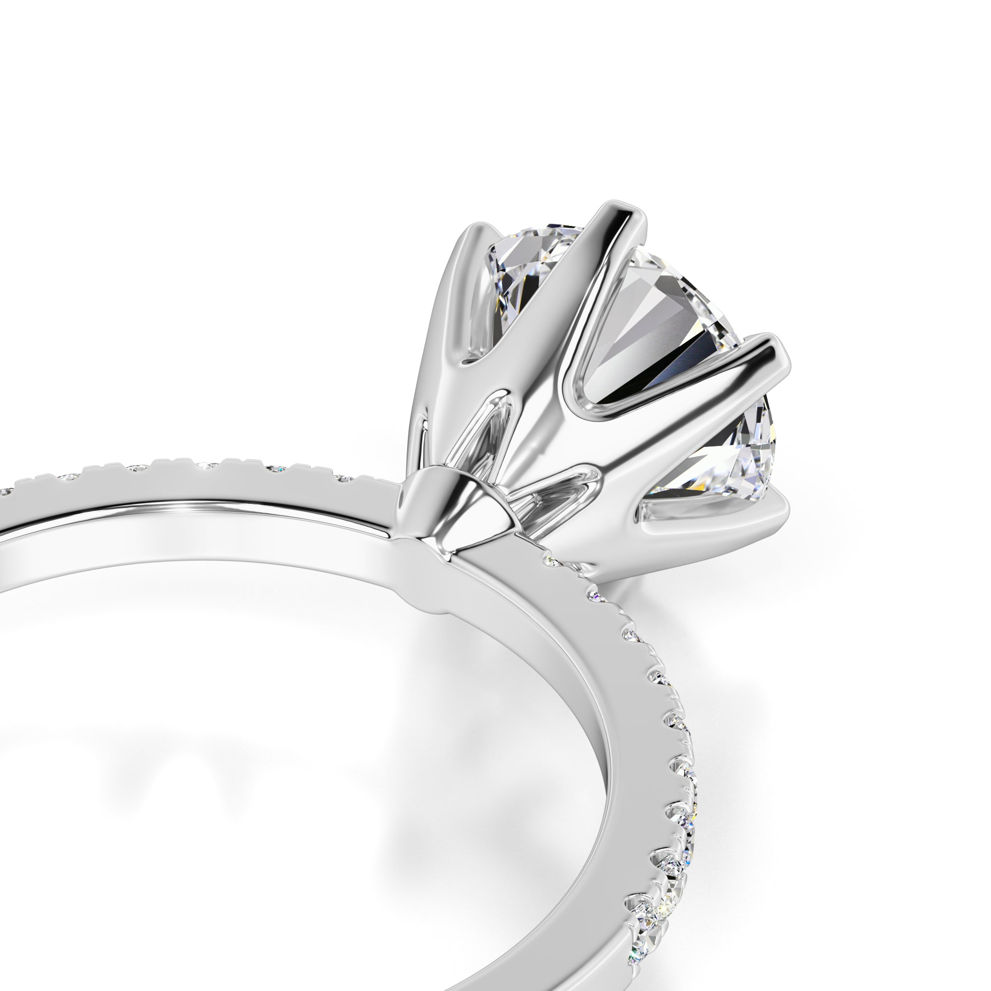Kiera Moissanite & Lab Grown Diamond Ring | White Gold | 2