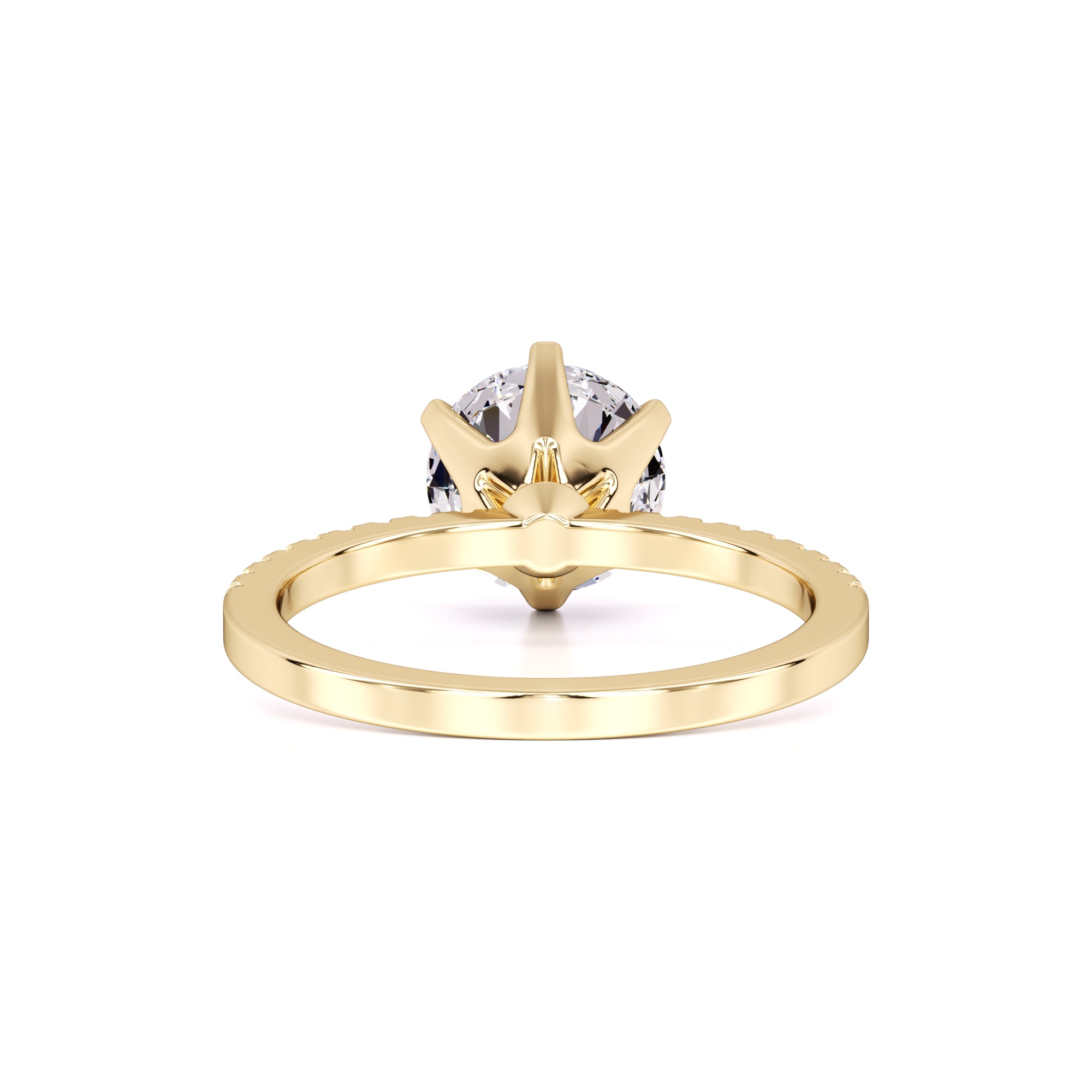 Kiera Moissanite & Lab Grown Diamond Ring | Yellow Gold | 3