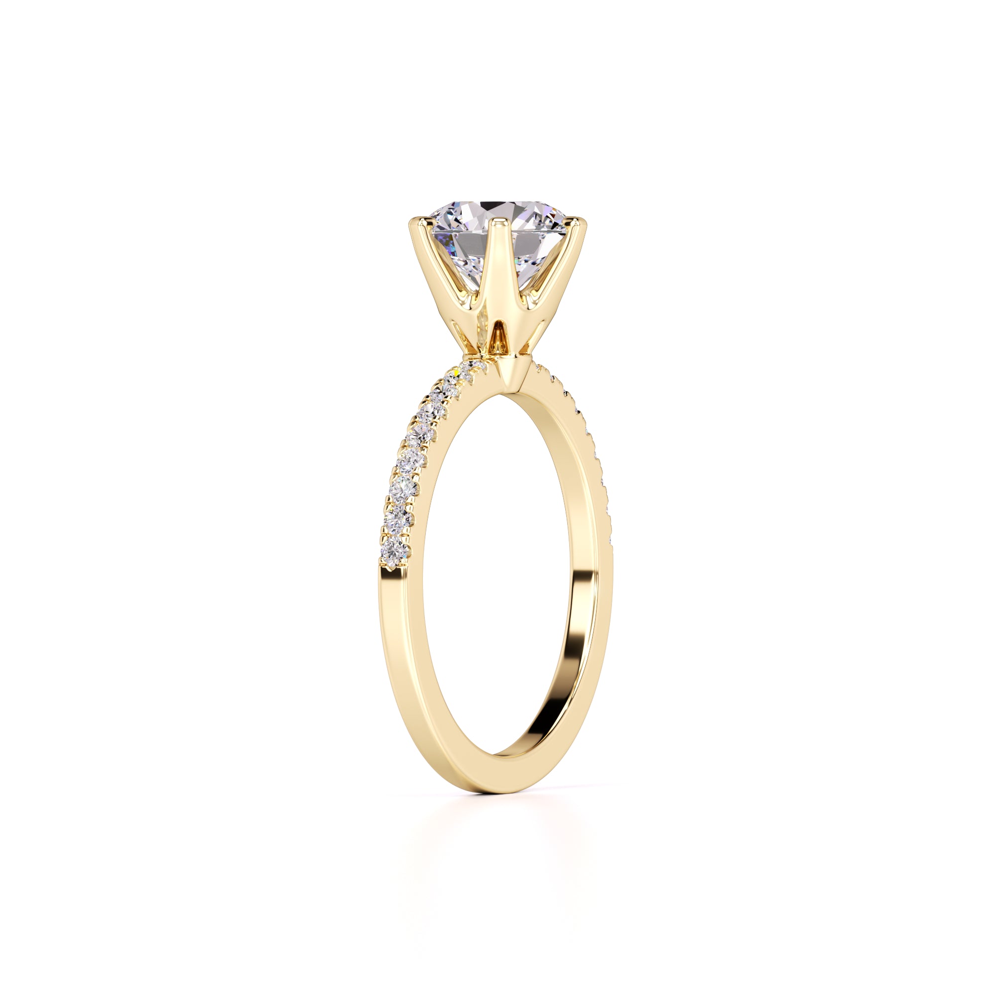 Kiera Lab Grown Diamond Ring | Yellow Gold | 3
