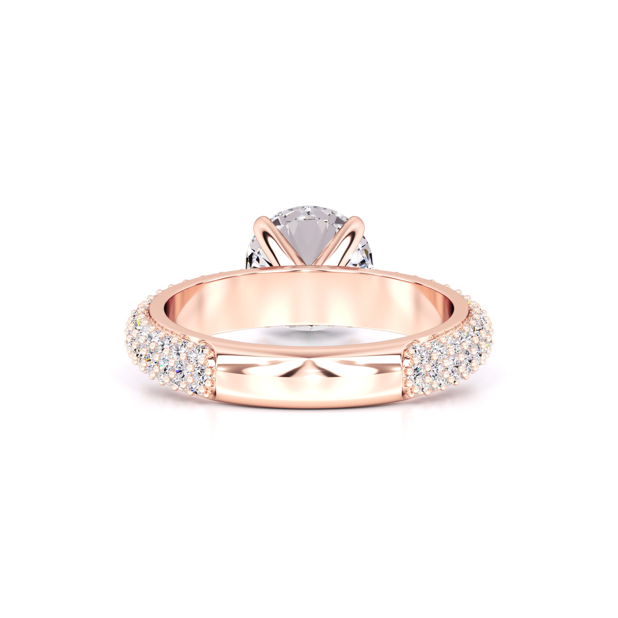 Vespera Moissanite & Lab Grown Diamond Ring | Rose Gold | 3