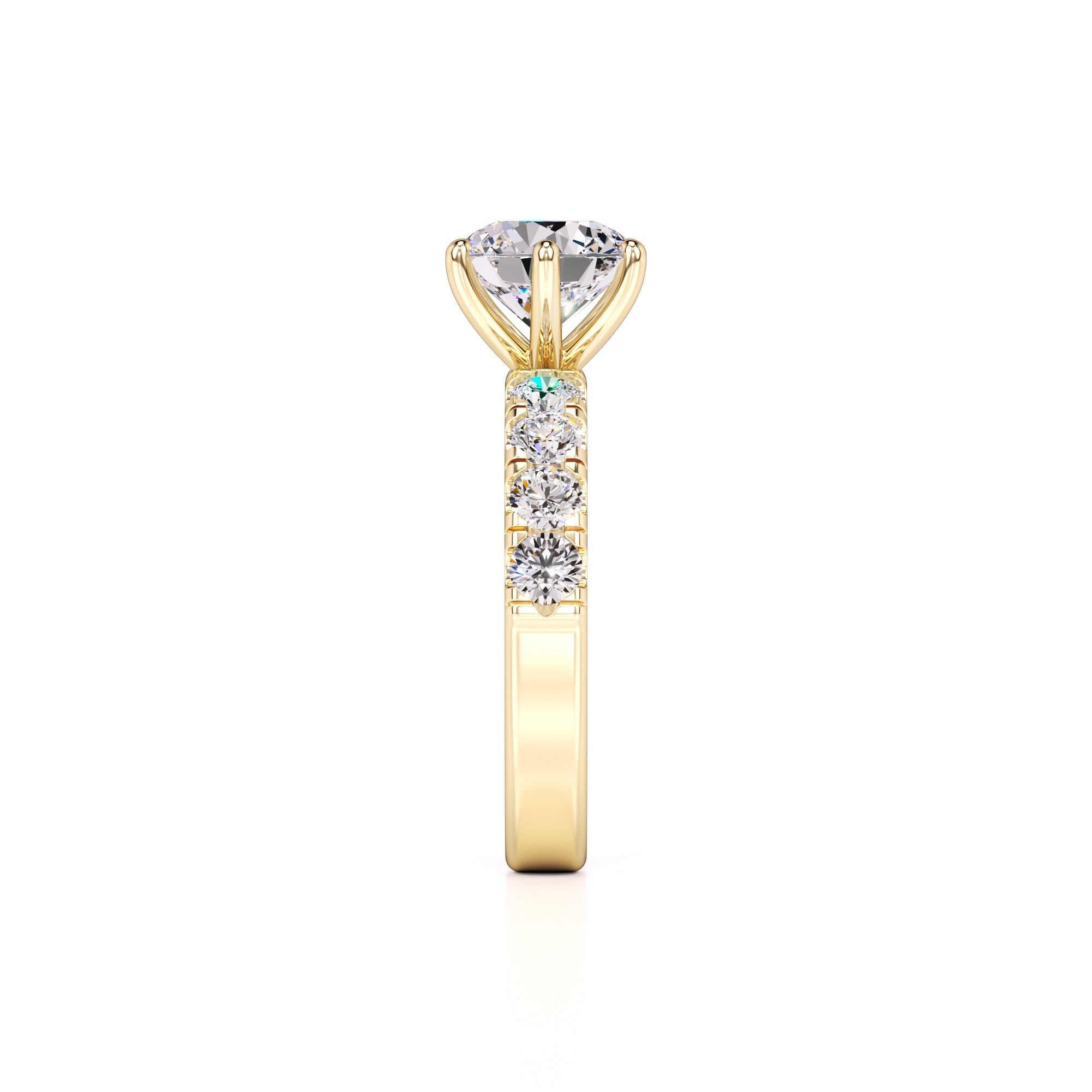 Amelia Lab Grown Diamond Ring | Yellow Gold | 4