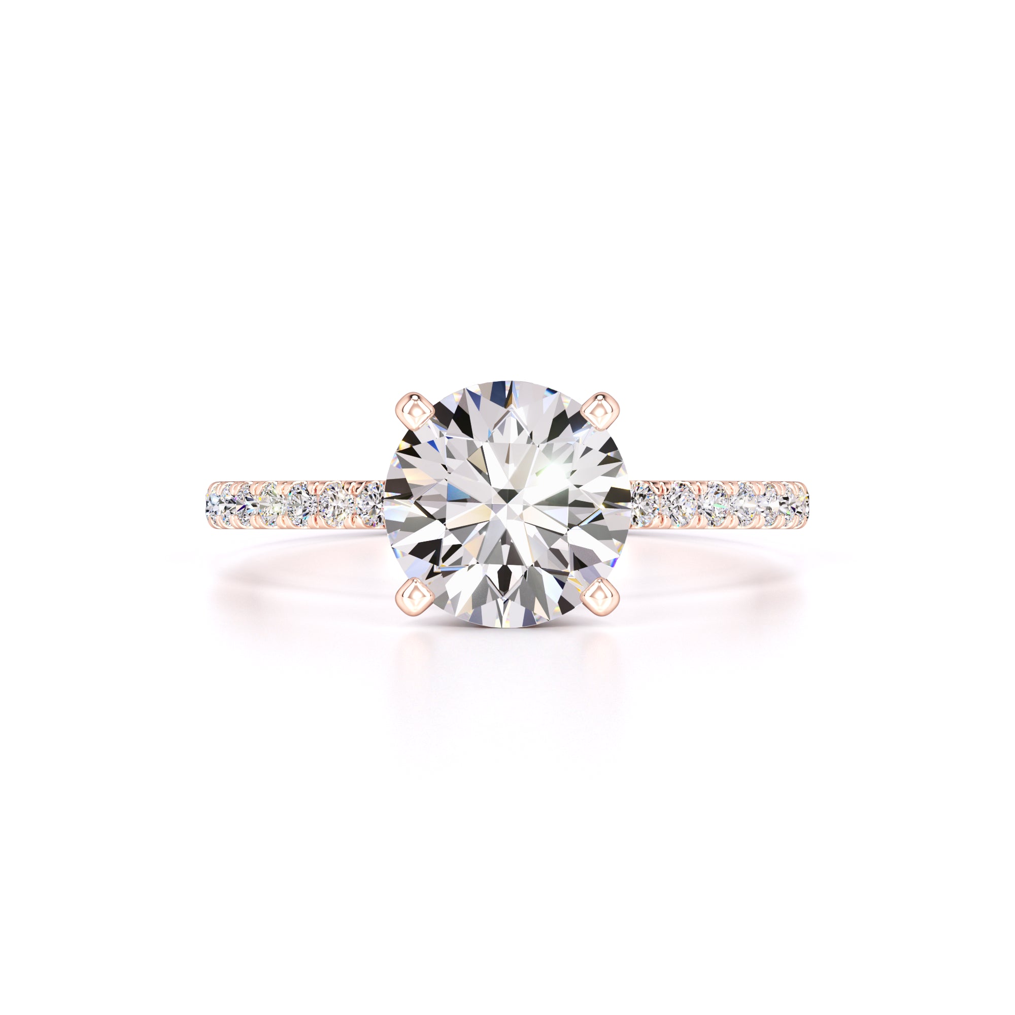 Mia Moissanite & Lab Grown Diamond Ring | Rose Gold | 1