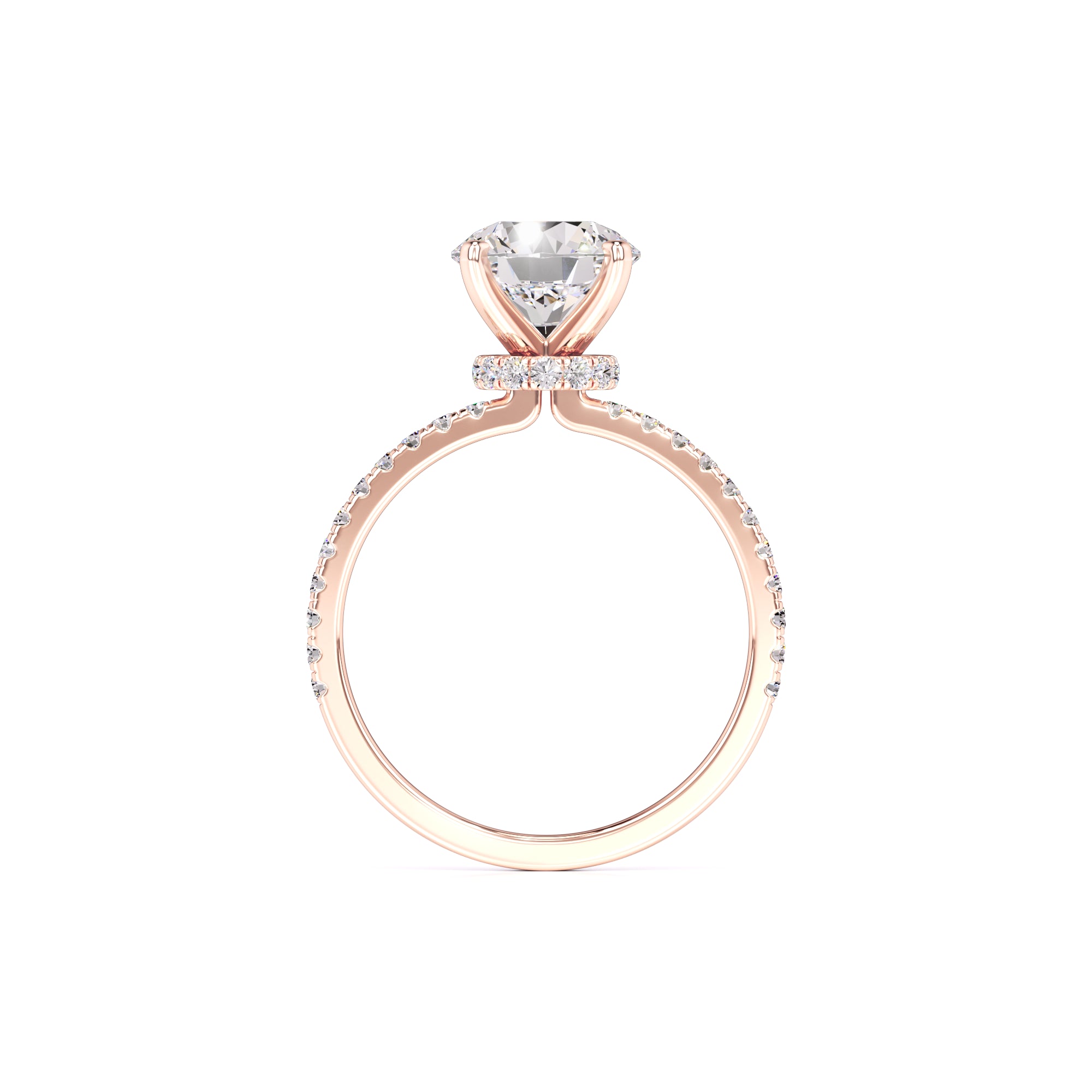 Mia Moissanite & Lab Grown Diamond Ring | Rose Gold | 4