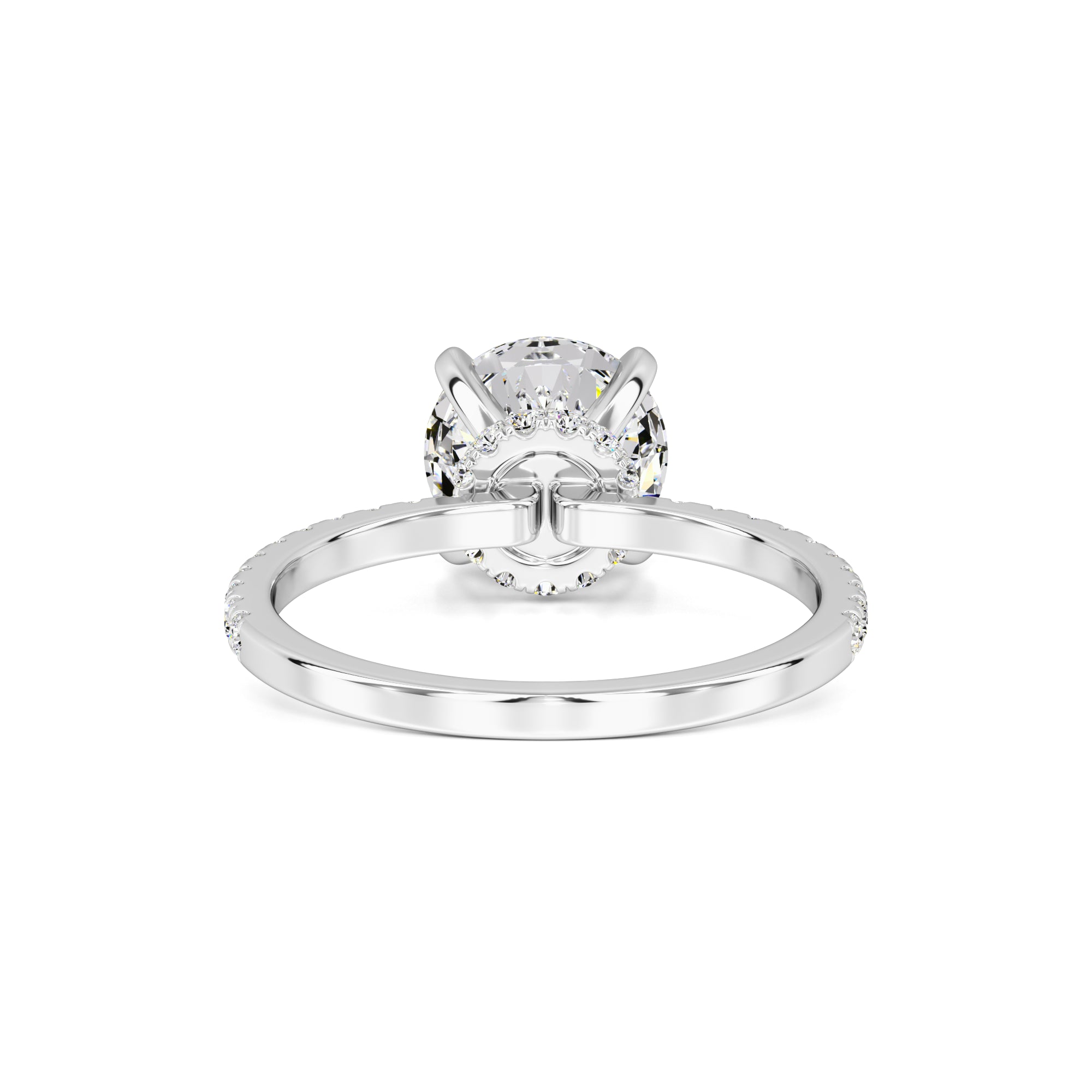 Mia Moissanite & Lab Grown Diamond Ring | White Gold | 3