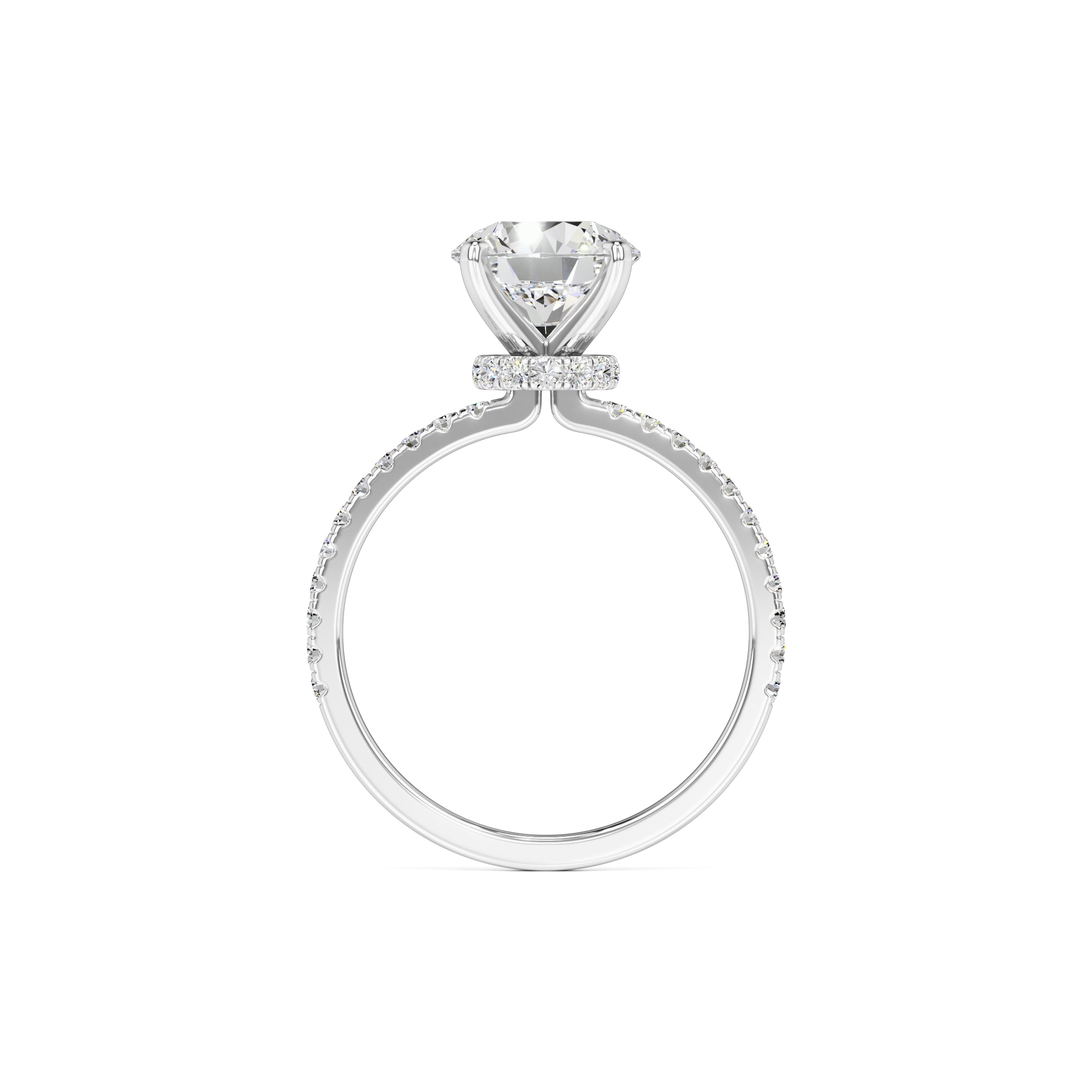 Mia Moissanite & Lab Grown Diamond Ring | White Gold | 4