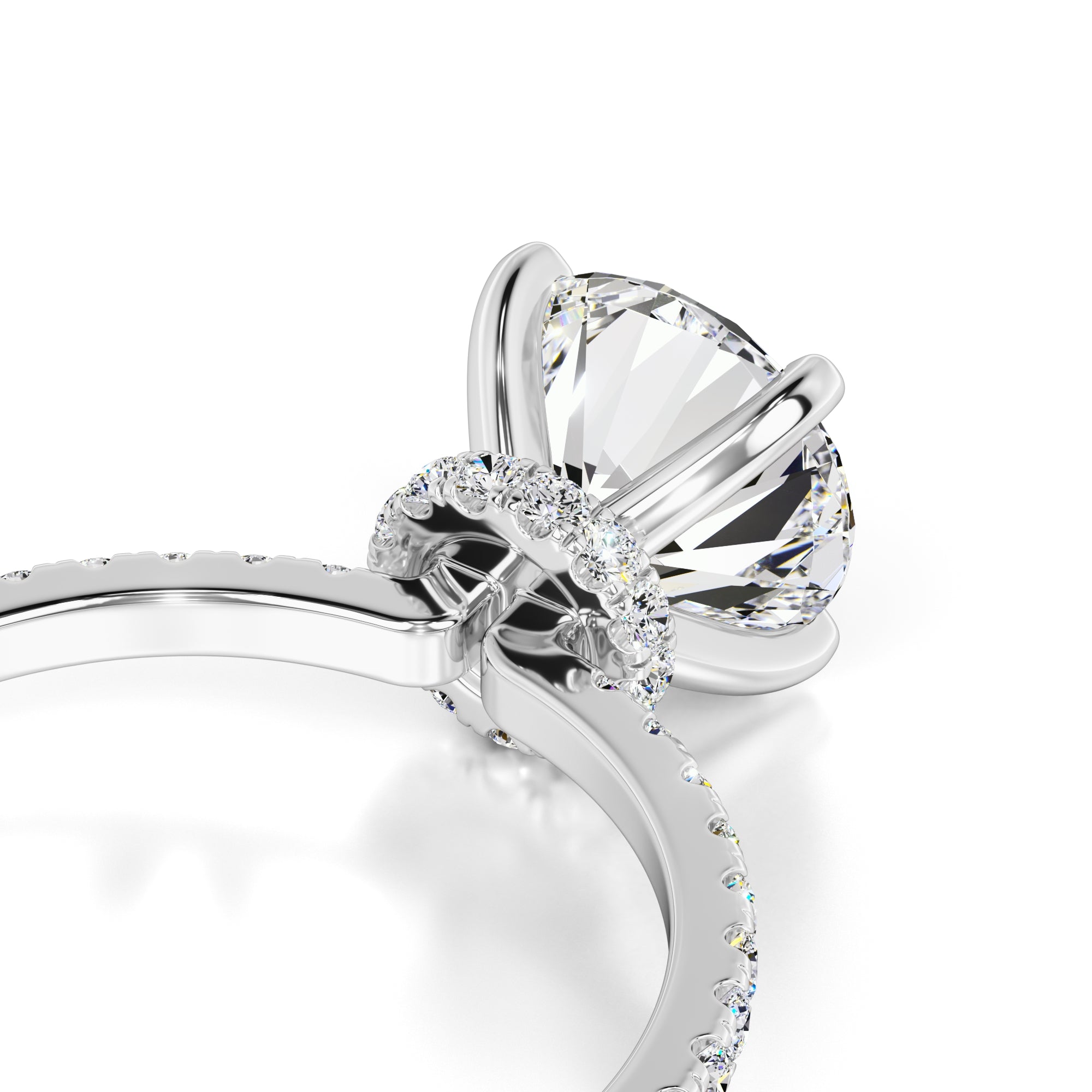 Mia Moissanite & Lab Grown Diamond Ring | White Gold | 2