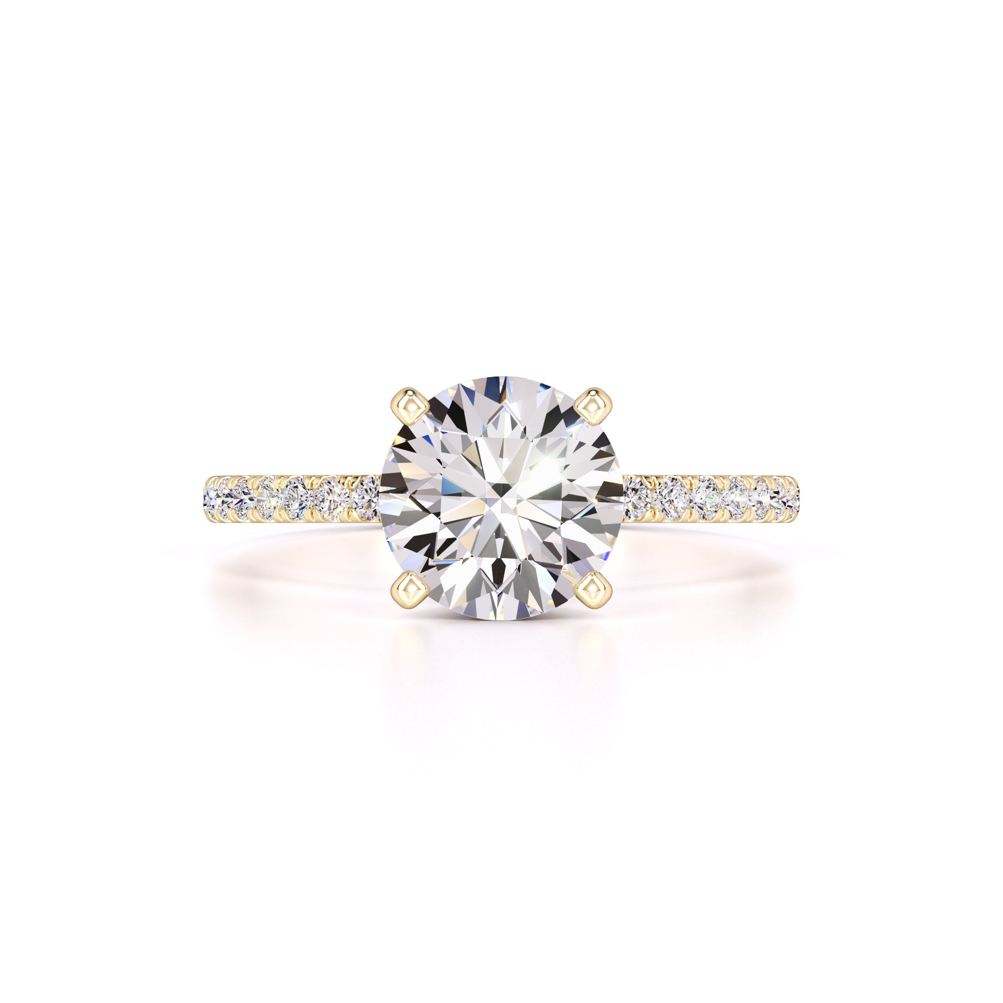 Mia Moissanite & Lab Grown Diamond Ring | Yellow Gold | 1