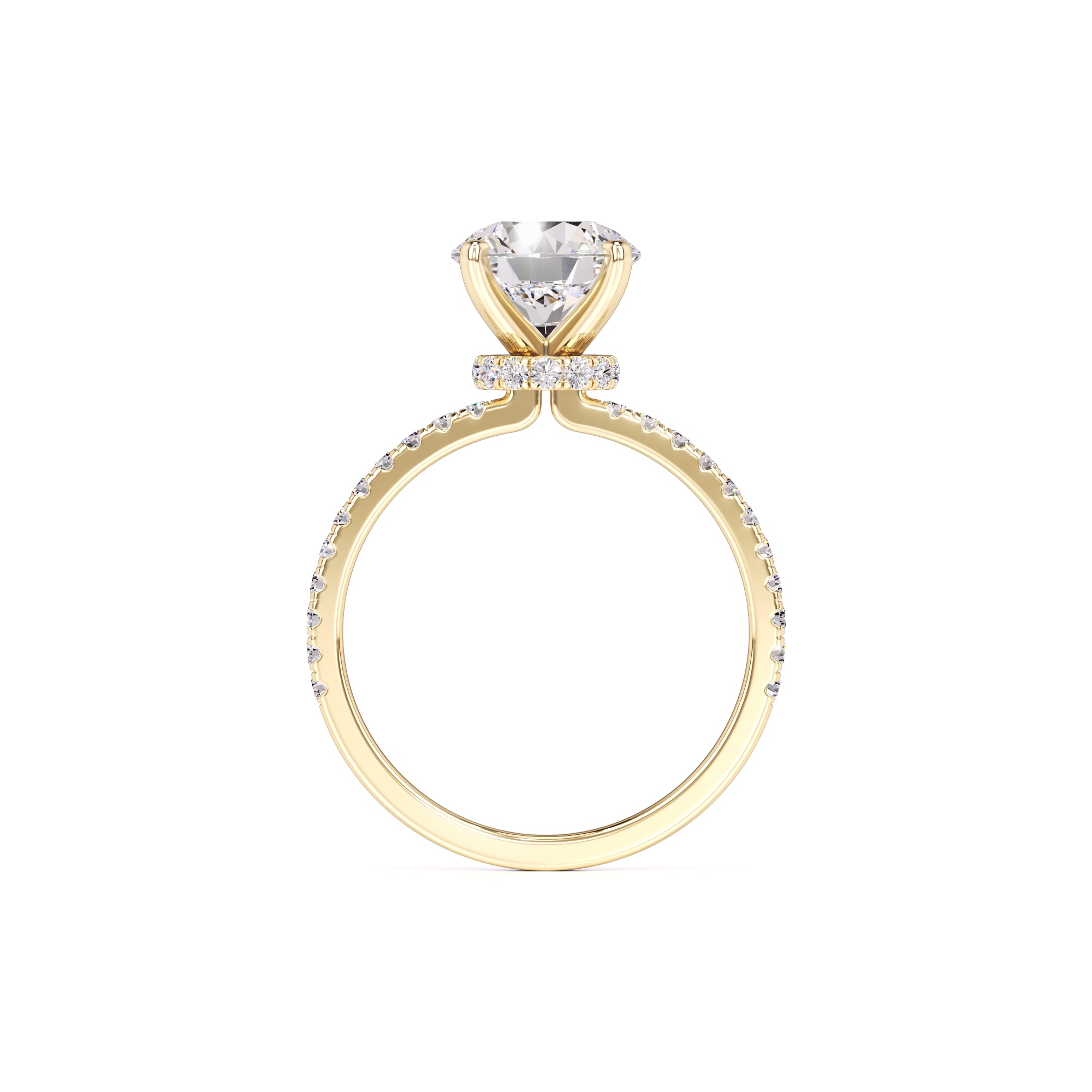 Mia Moissanite & Lab Grown Diamond Ring | Yellow Gold | 4