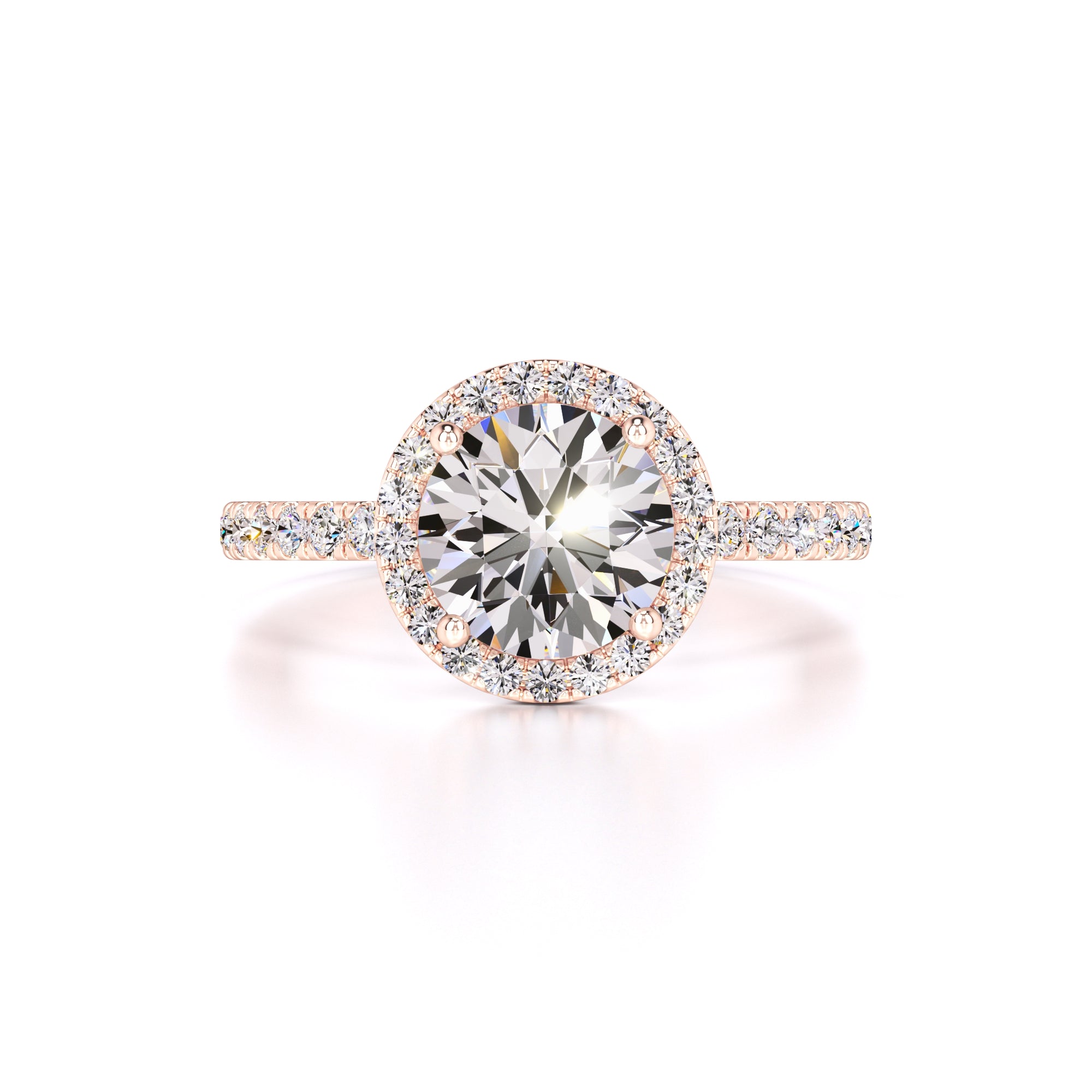 Sofia Moissanite & Lab Grown Diamond Ring | Rose Gold | 1