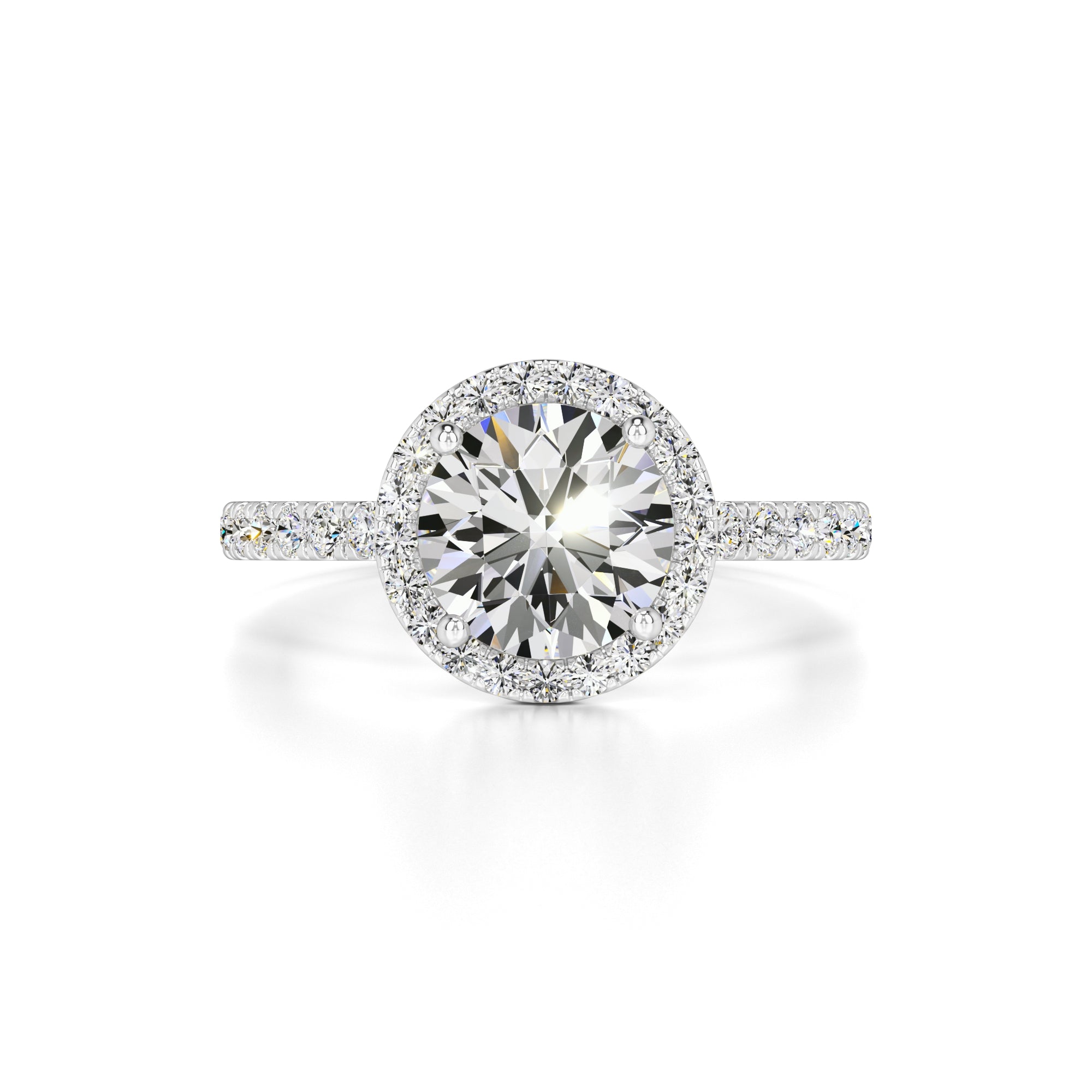 Sofia Moissanite & Lab Grown Diamond Ring | White Gold | 1