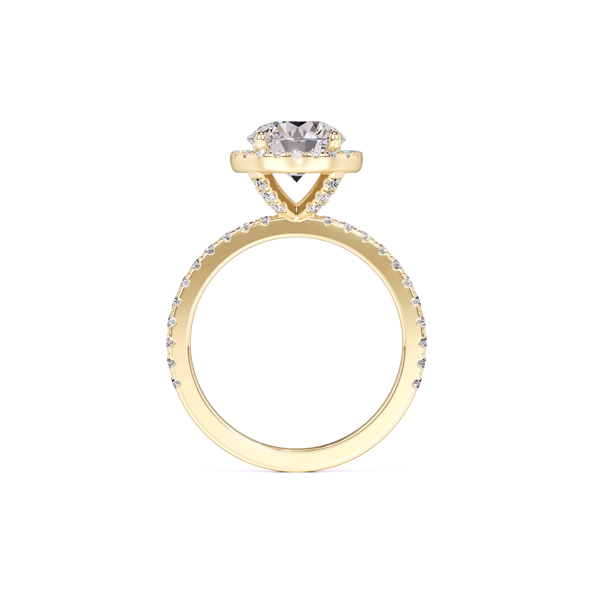 Sofia Moissanite & Lab Grown Diamond Ring | Yellow Gold | 4