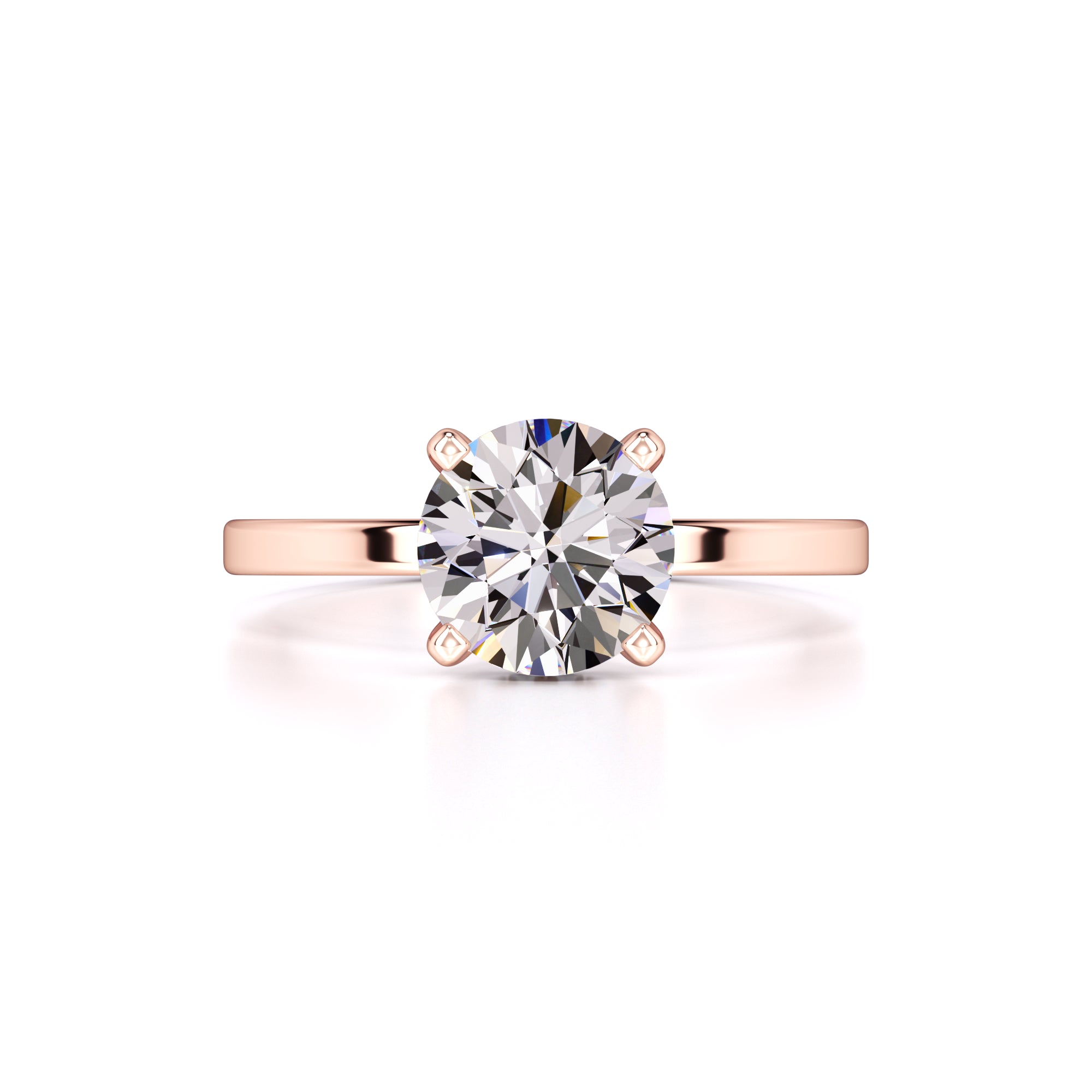 Cate Moissanite & Lab Grown Diamond Ring | Rose Gold | 1