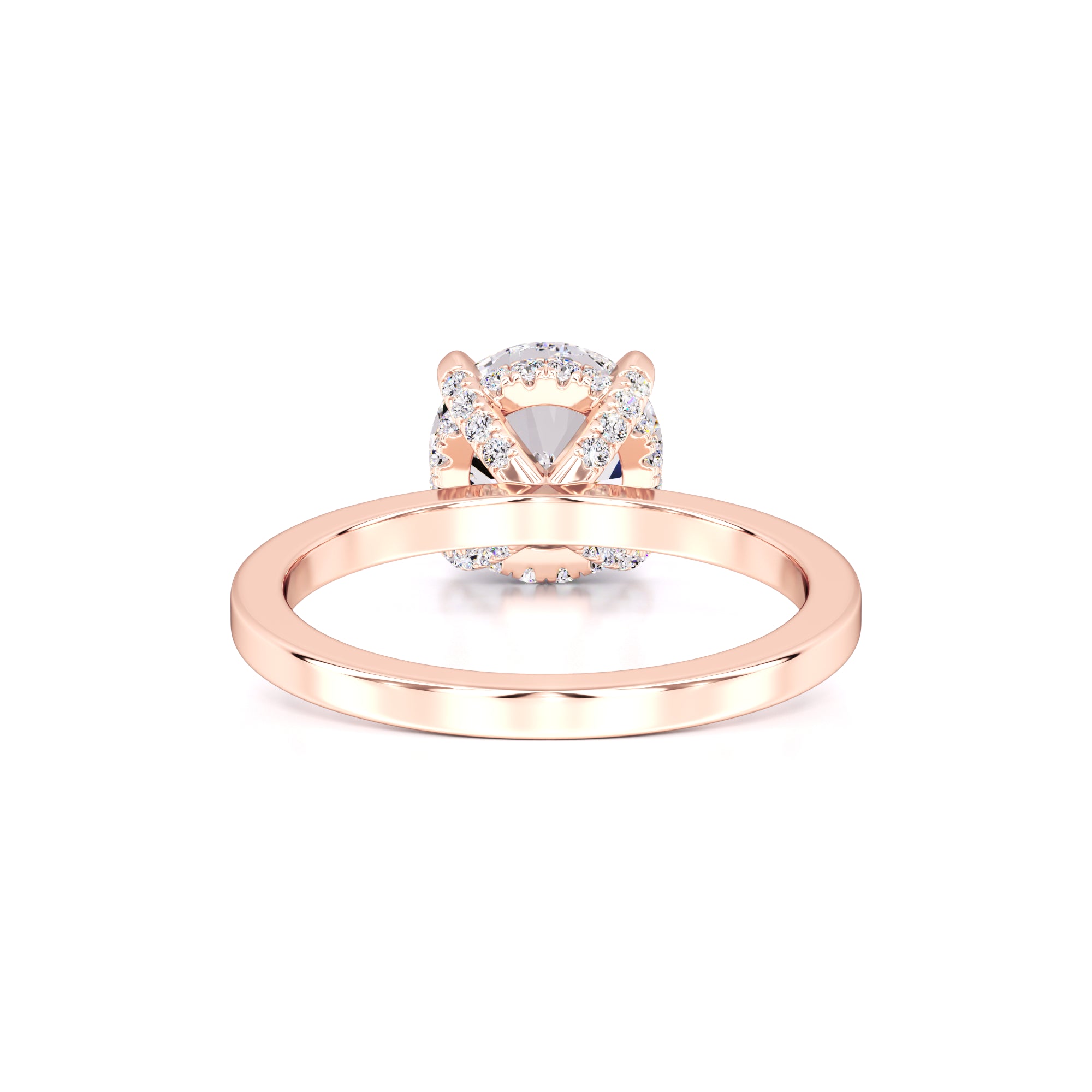 Cate Moissanite & Lab Grown Diamond Ring | Rose Gold | 3