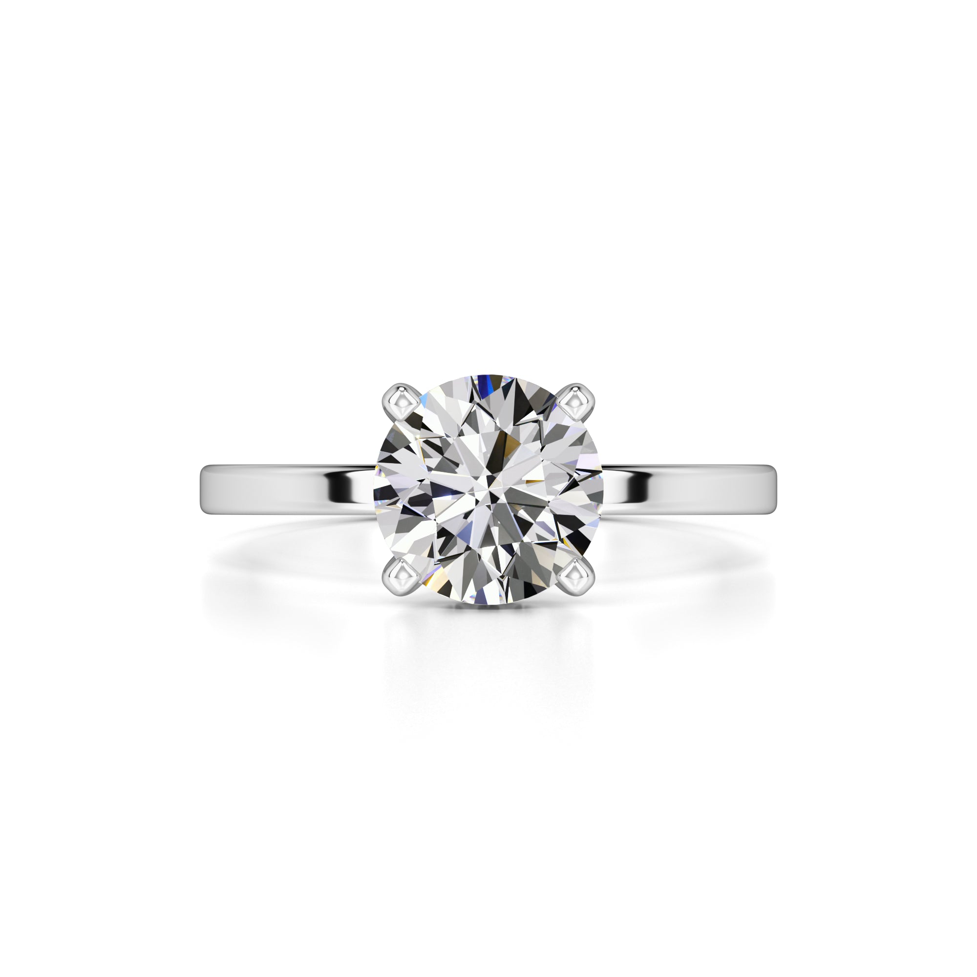 Cate Moissanite & Lab Grown Diamond Ring | White Gold | 1