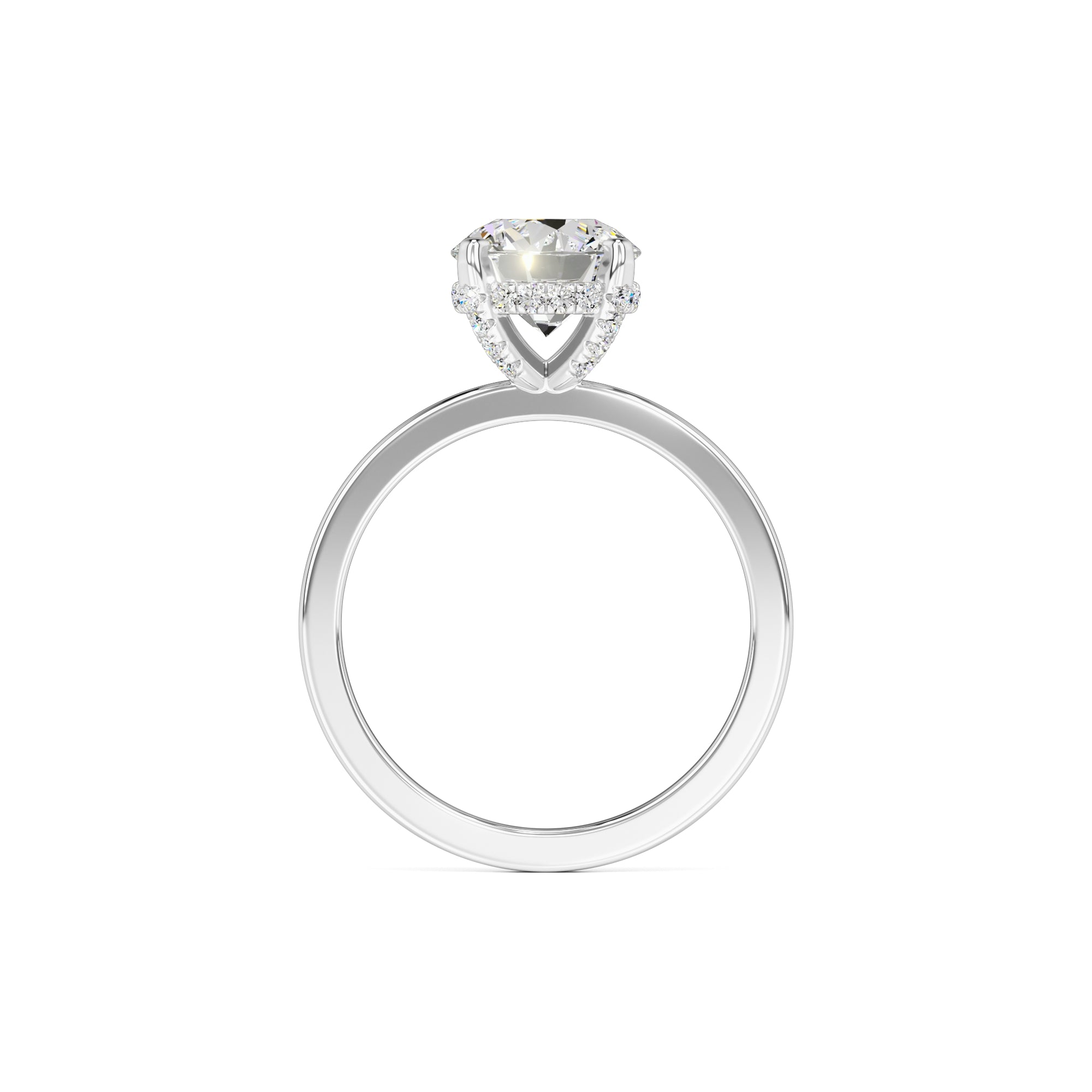 Cate Moissanite & Lab Grown Diamond Ring | White Gold | 4
