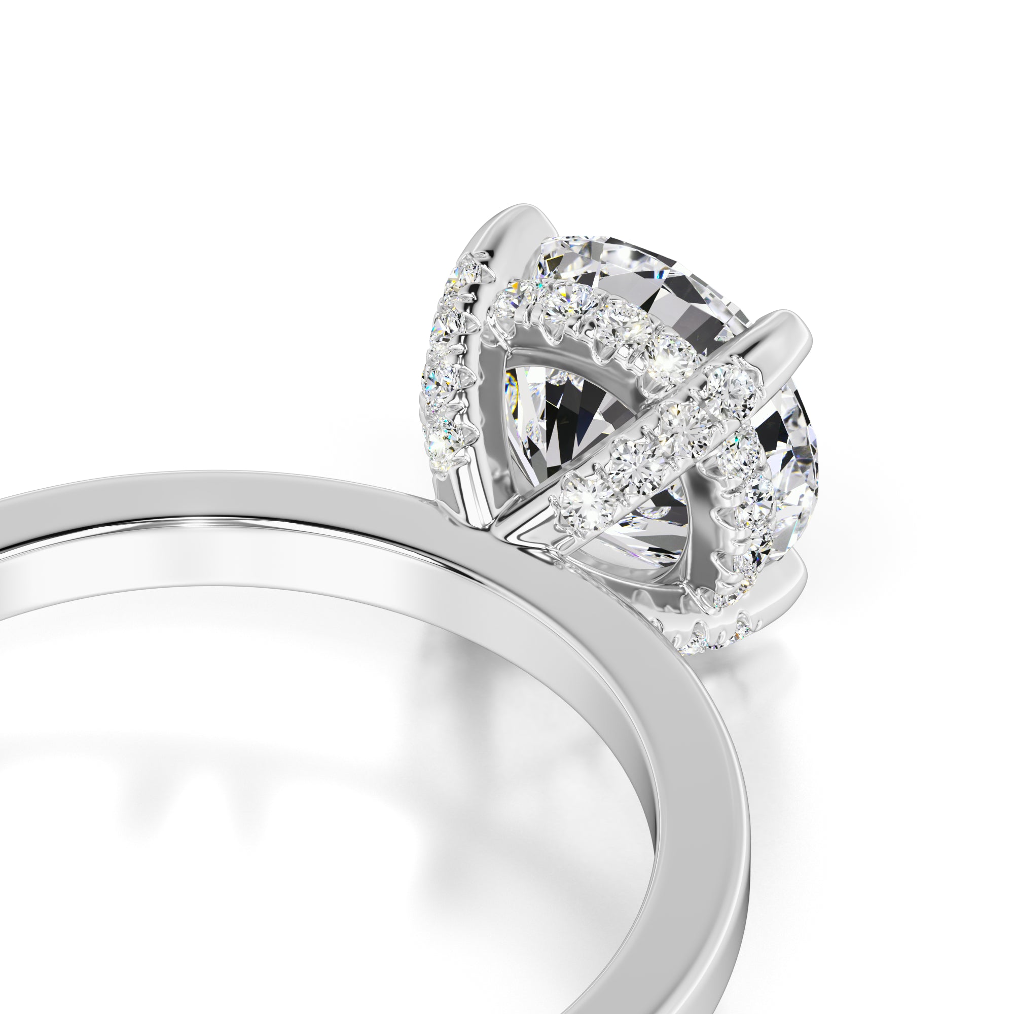 Cate Moissanite & Lab Grown Diamond Ring | White Gold | 2