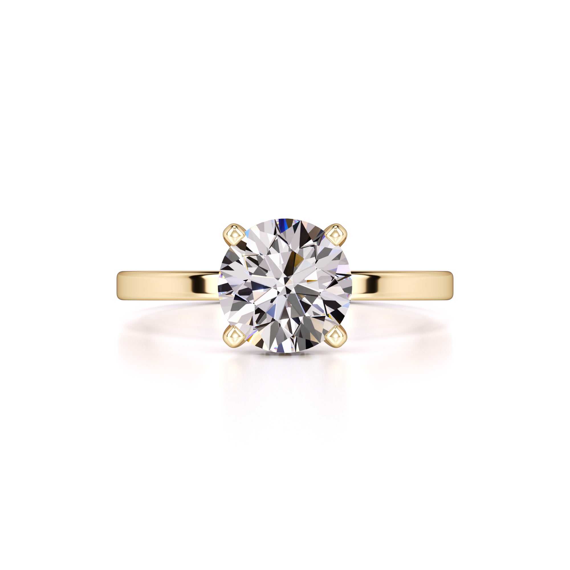 Cate Moissanite & Lab Grown Diamond Ring | Yellow Gold | 1