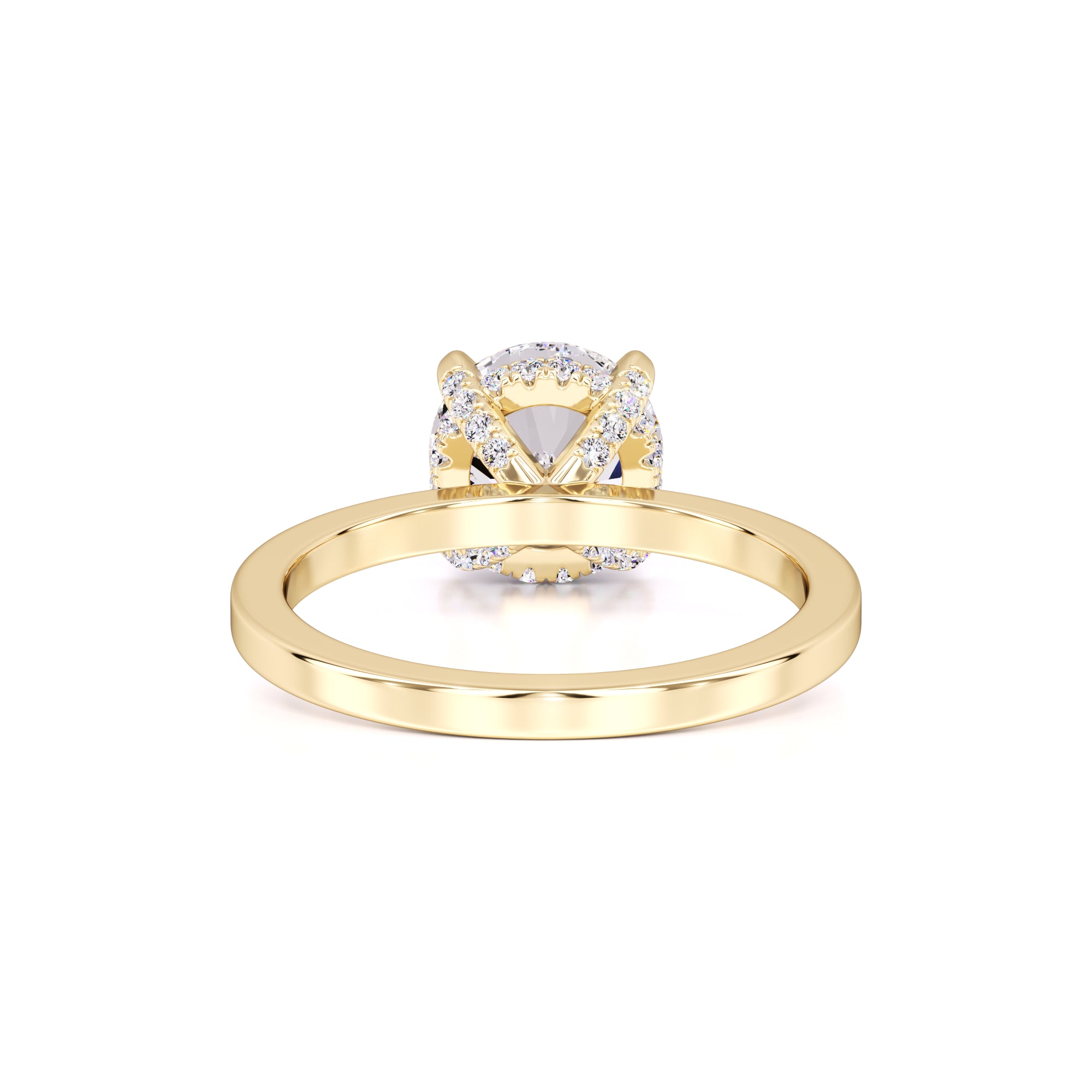 Cate Moissanite & Lab Grown Diamond Ring | Yellow Gold | 3
