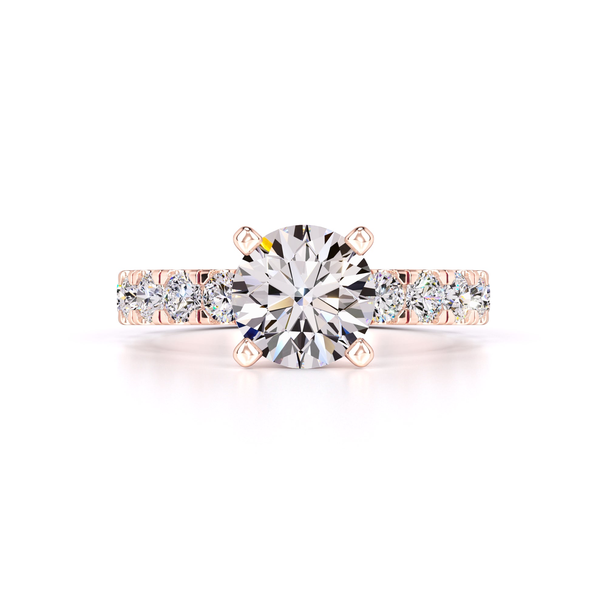 Cindy Moissanite & Lab Grown Diamond Ring | Rose Gold | 1