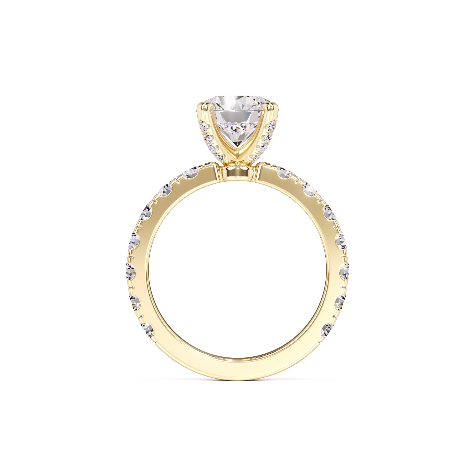 Cindy Moissanite & Lab Grown Diamond Ring | Yellow Gold | 4