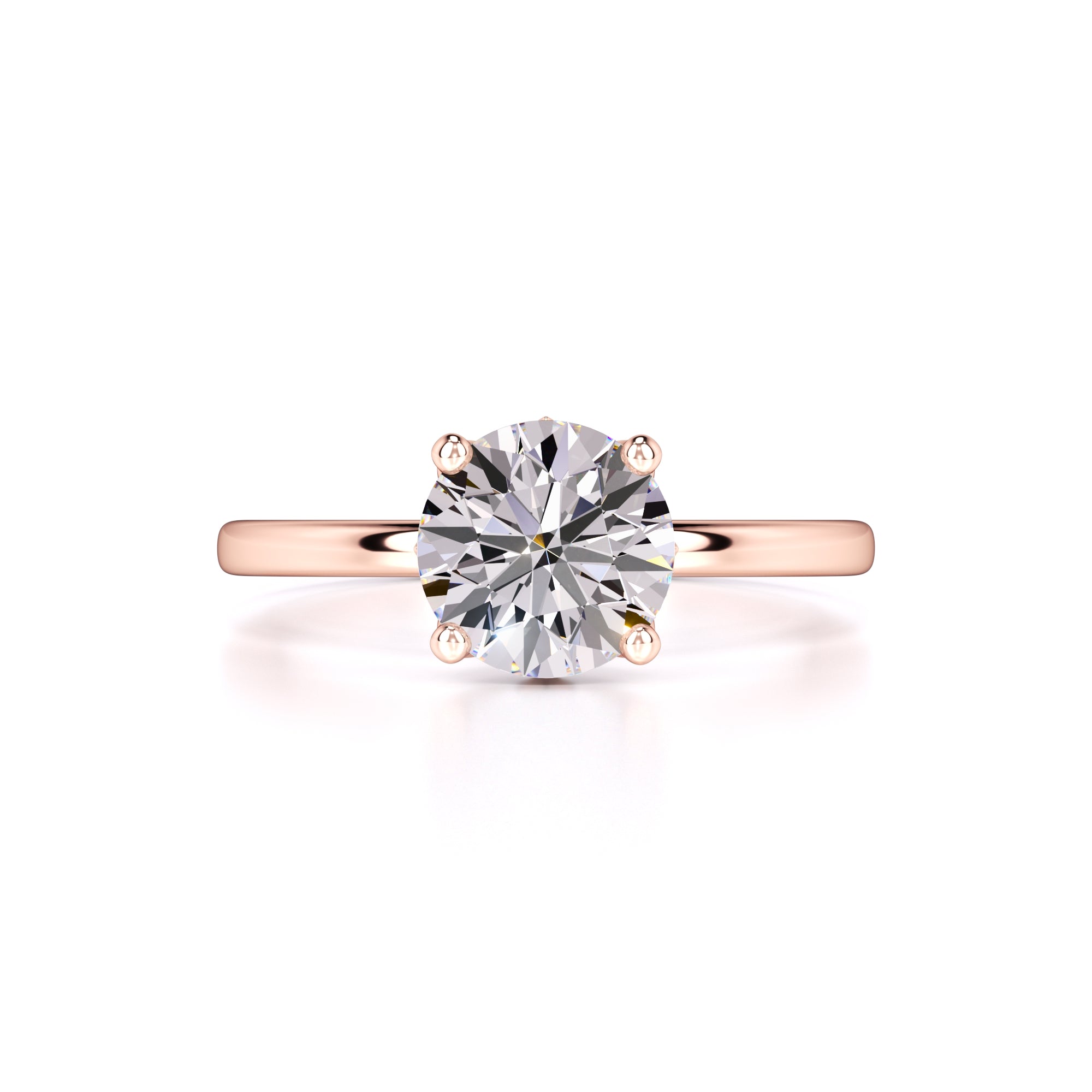 Briana Moissanite & Lab Grown Diamond Ring | Rose Gold | 1