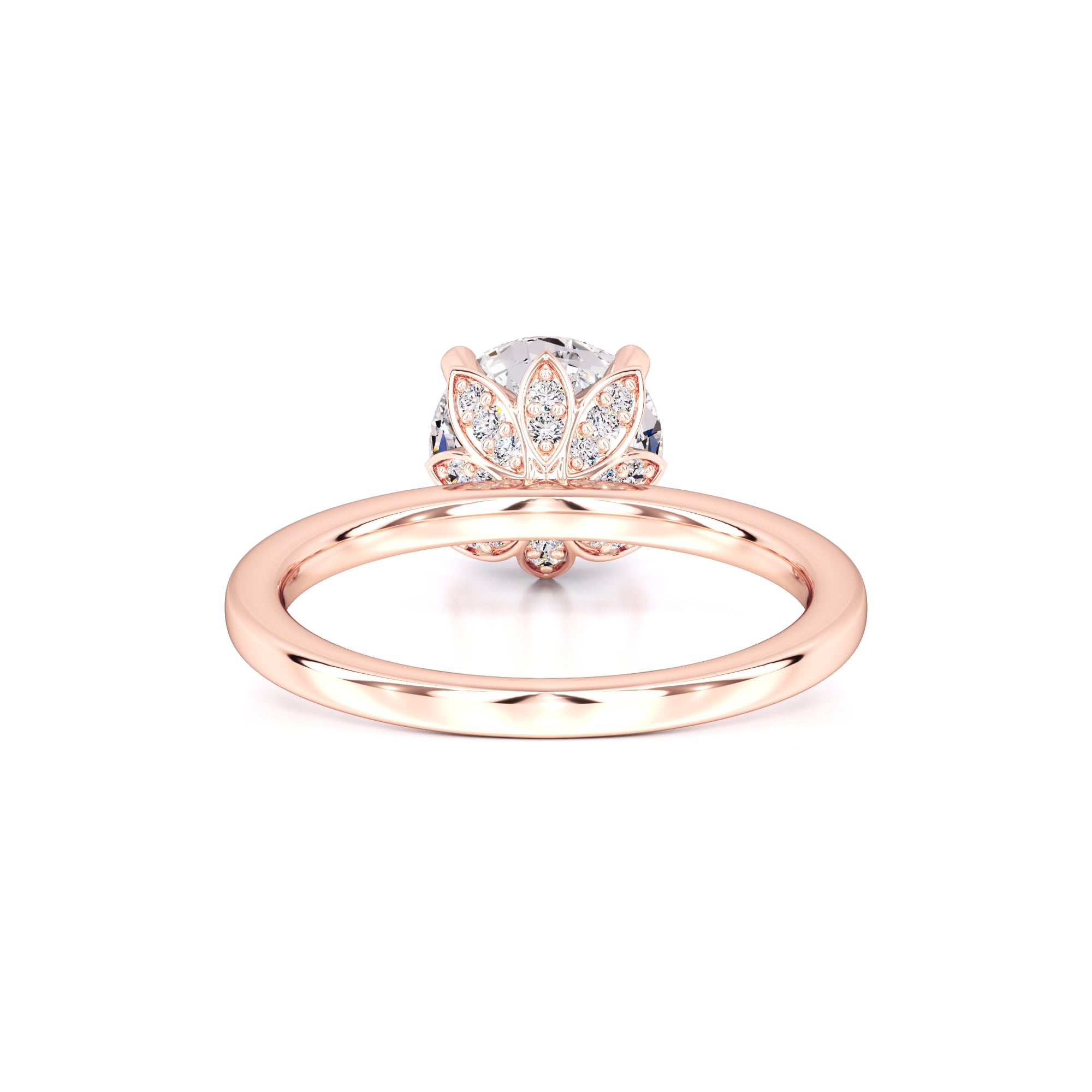 Briana Moissanite & Lab Grown Diamond Ring | Rose Gold | 3