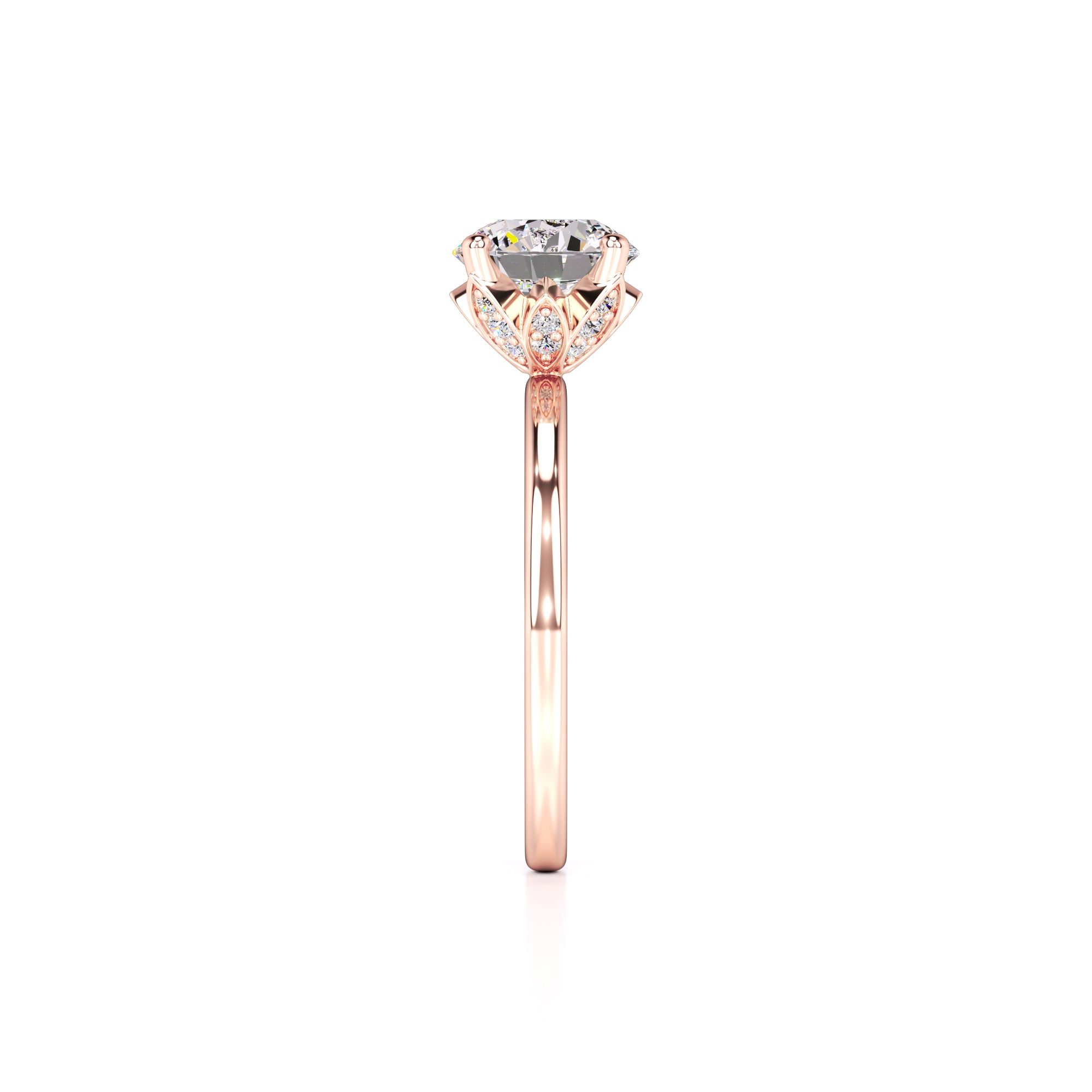 Briana Lab Grown Diamond Ring | Rose Gold | 4