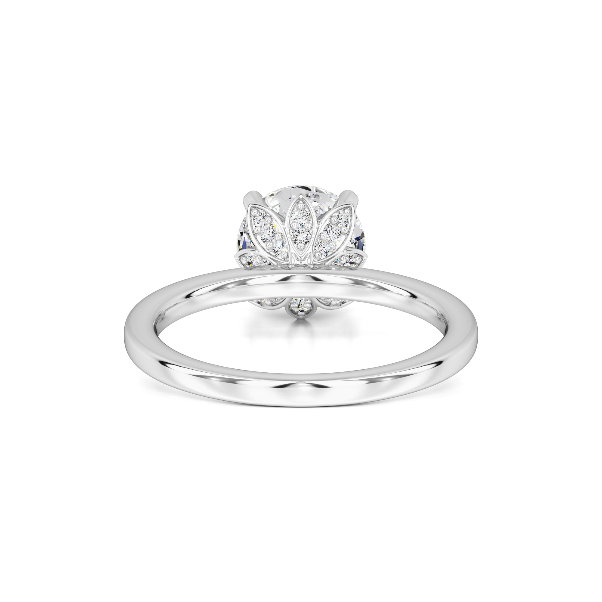 Briana Moissanite & Lab Grown Diamond Ring | White Gold | 3