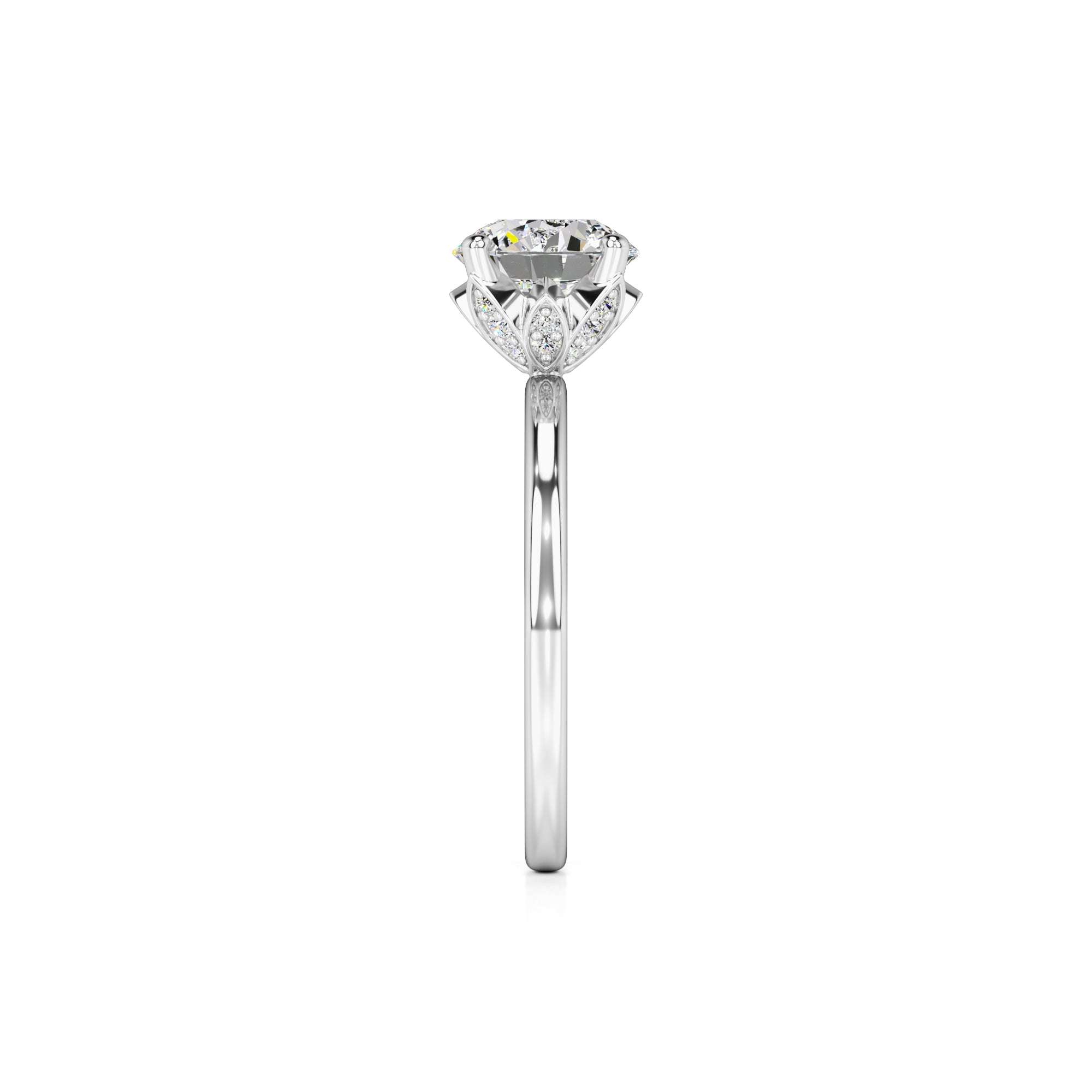 Briana Lab Grown Diamond Ring | White Gold | 4