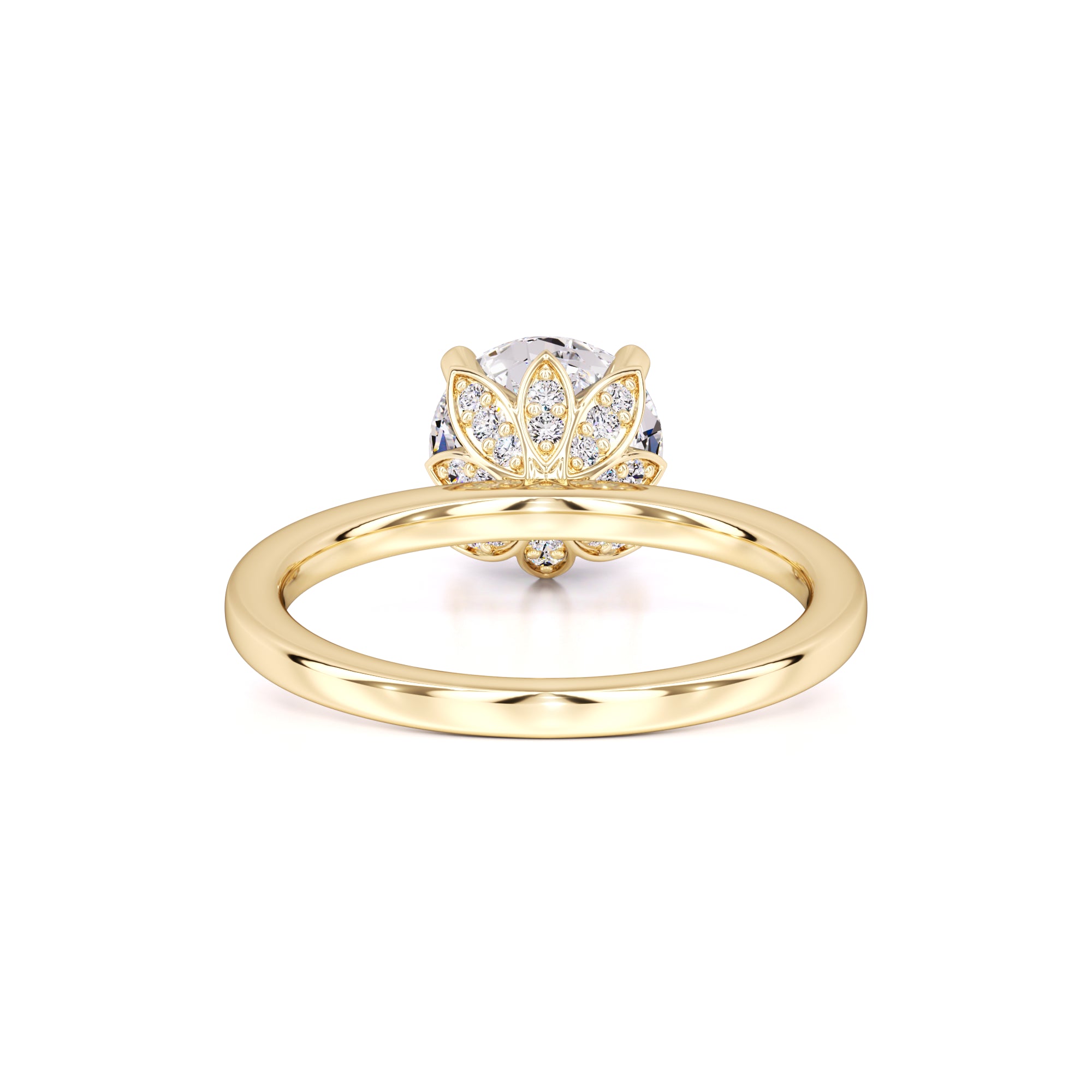 Briana Moissanite & Lab Grown Diamond Ring | Yellow Gold | 3