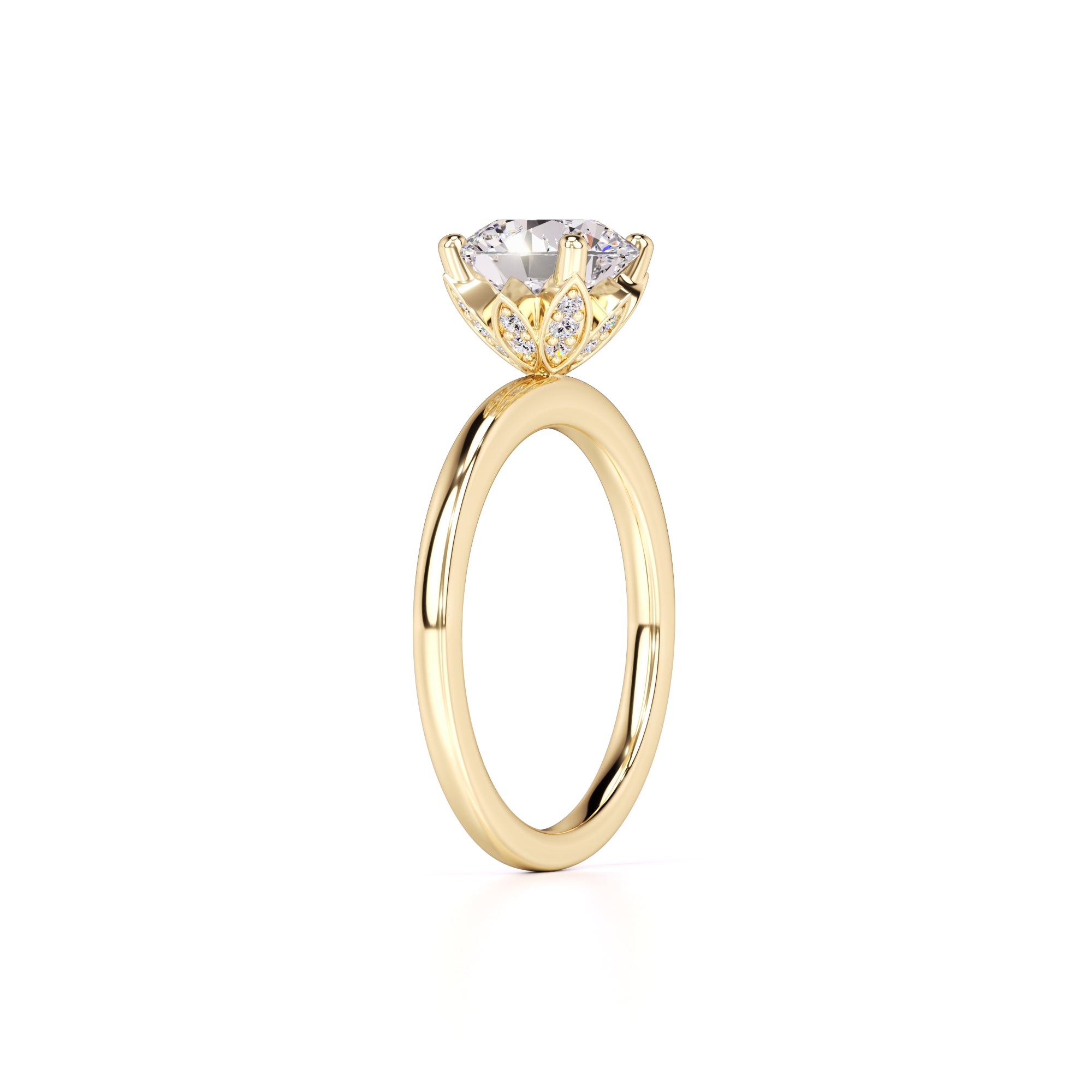 Briana Lab Grown Diamond Ring | Yellow Gold | 3