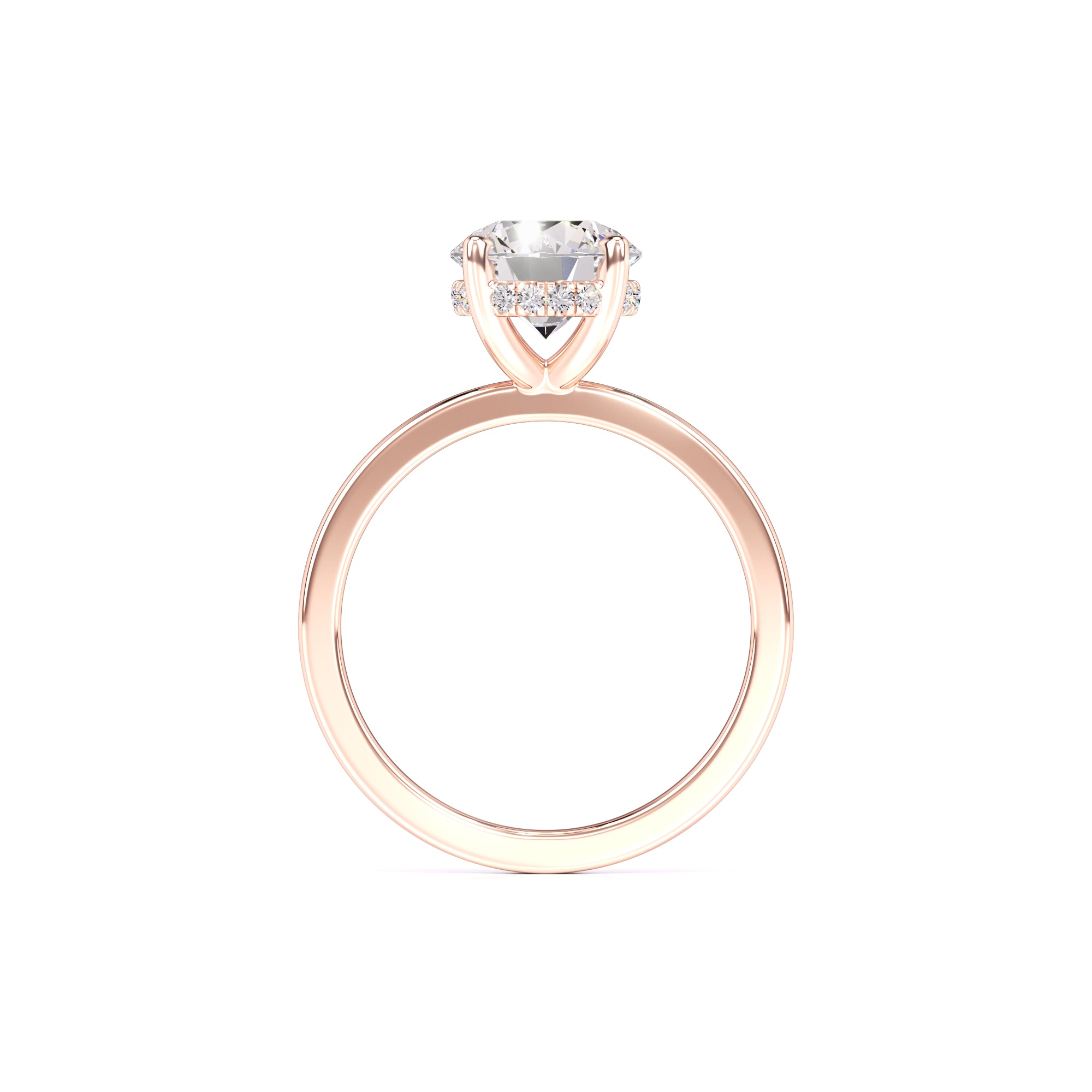 Avery Moissanite & Lab Grown Diamond Ring | Rose Gold | 4