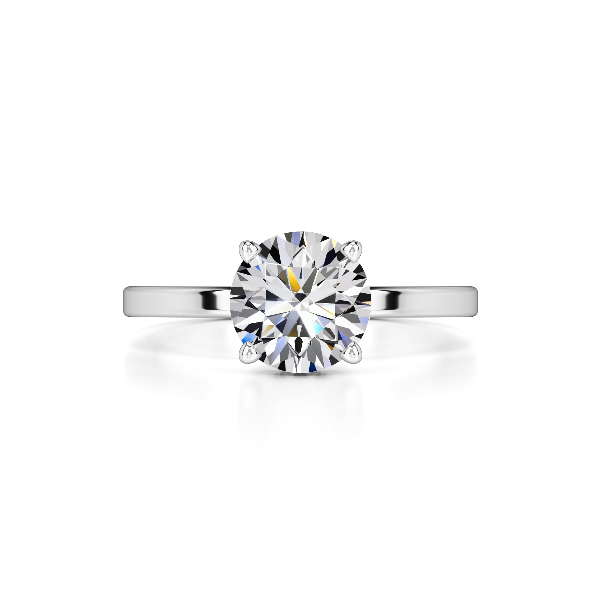 Avery Moissanite & Lab Grown Diamond Ring | White Gold | 1