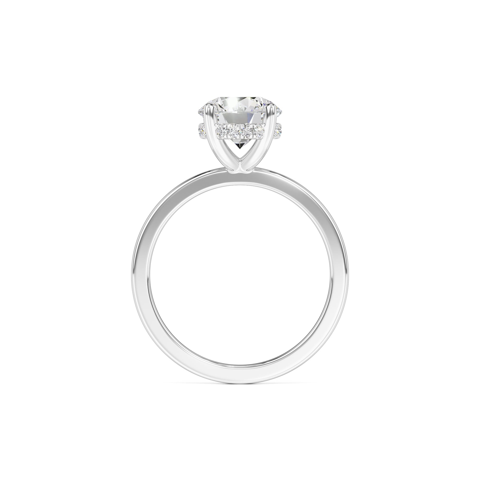 Avery Moissanite & Lab Grown Diamond Ring | White Gold | 4