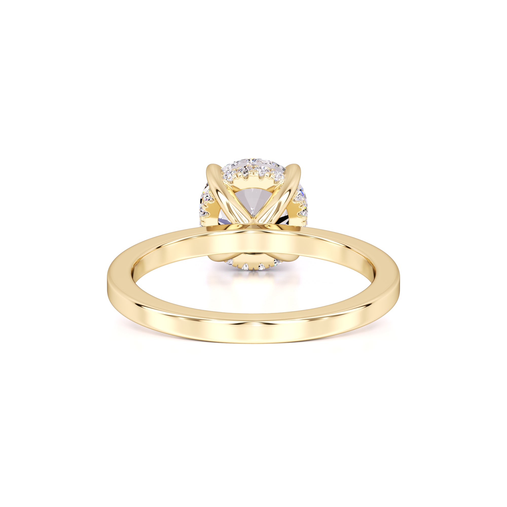 Avery Moissanite & Lab Grown Diamond Ring | Yellow Gold | 3