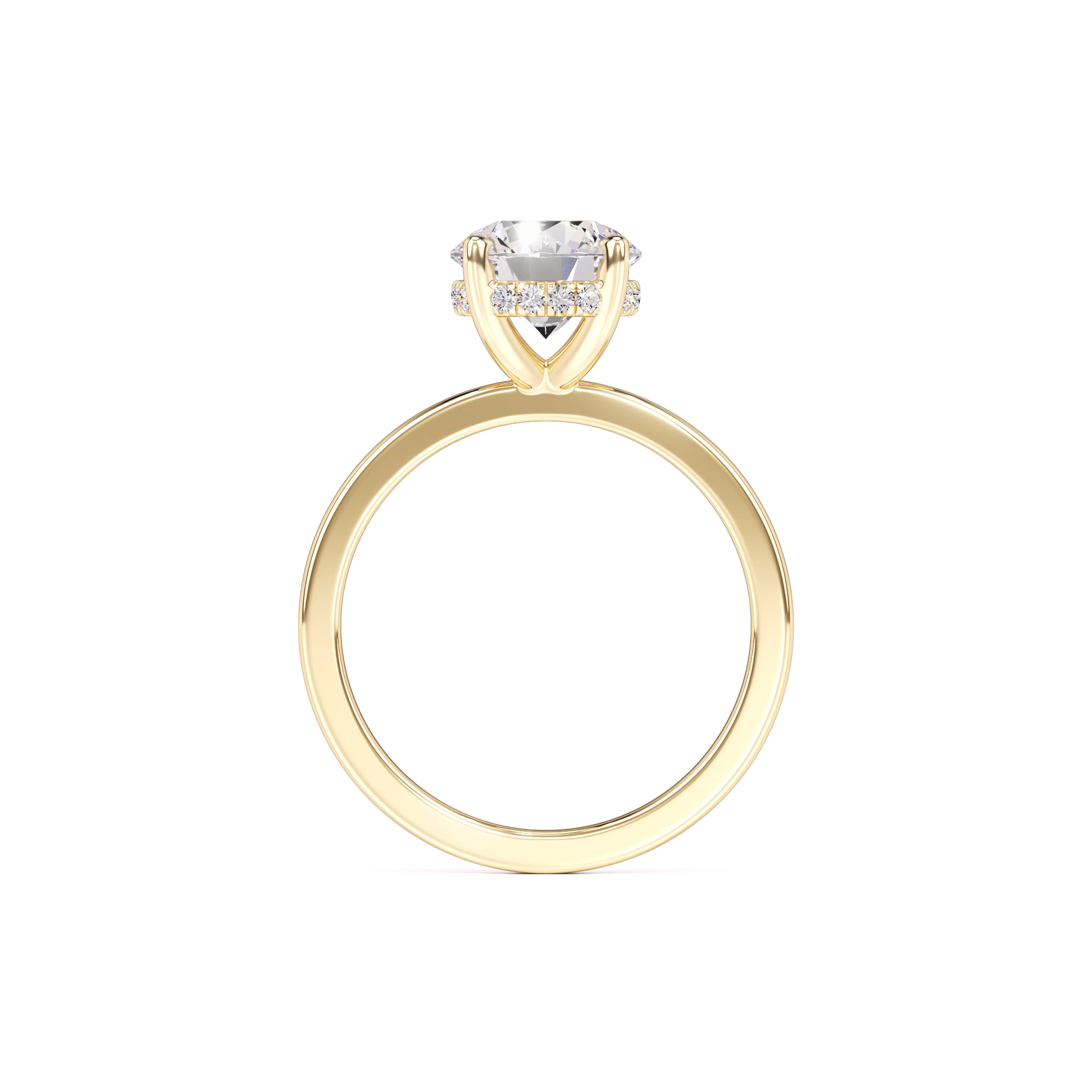 Avery Moissanite & Lab Grown Diamond Ring | Yellow Gold | 4