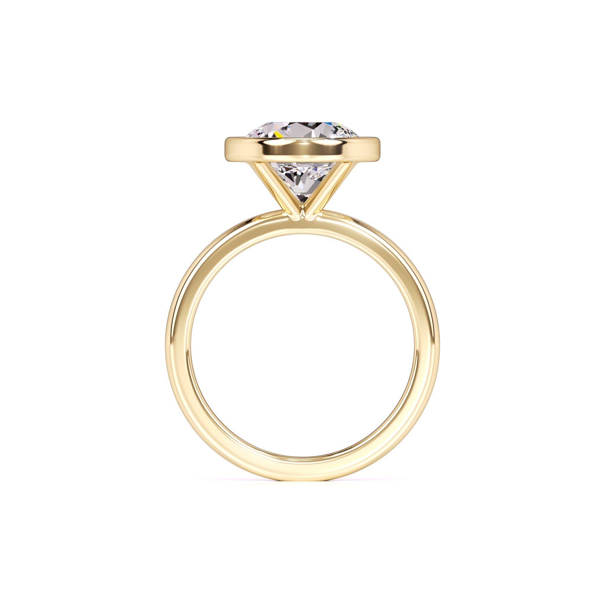 Alana Moissanite & Lab Grown Diamond Ring | Yellow Gold | 4