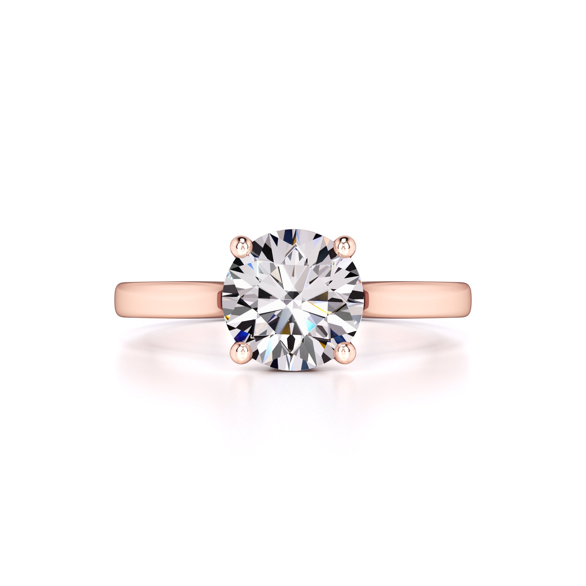 Madison Moissanite & Lab Grown Diamond Ring | Rose Gold | 1