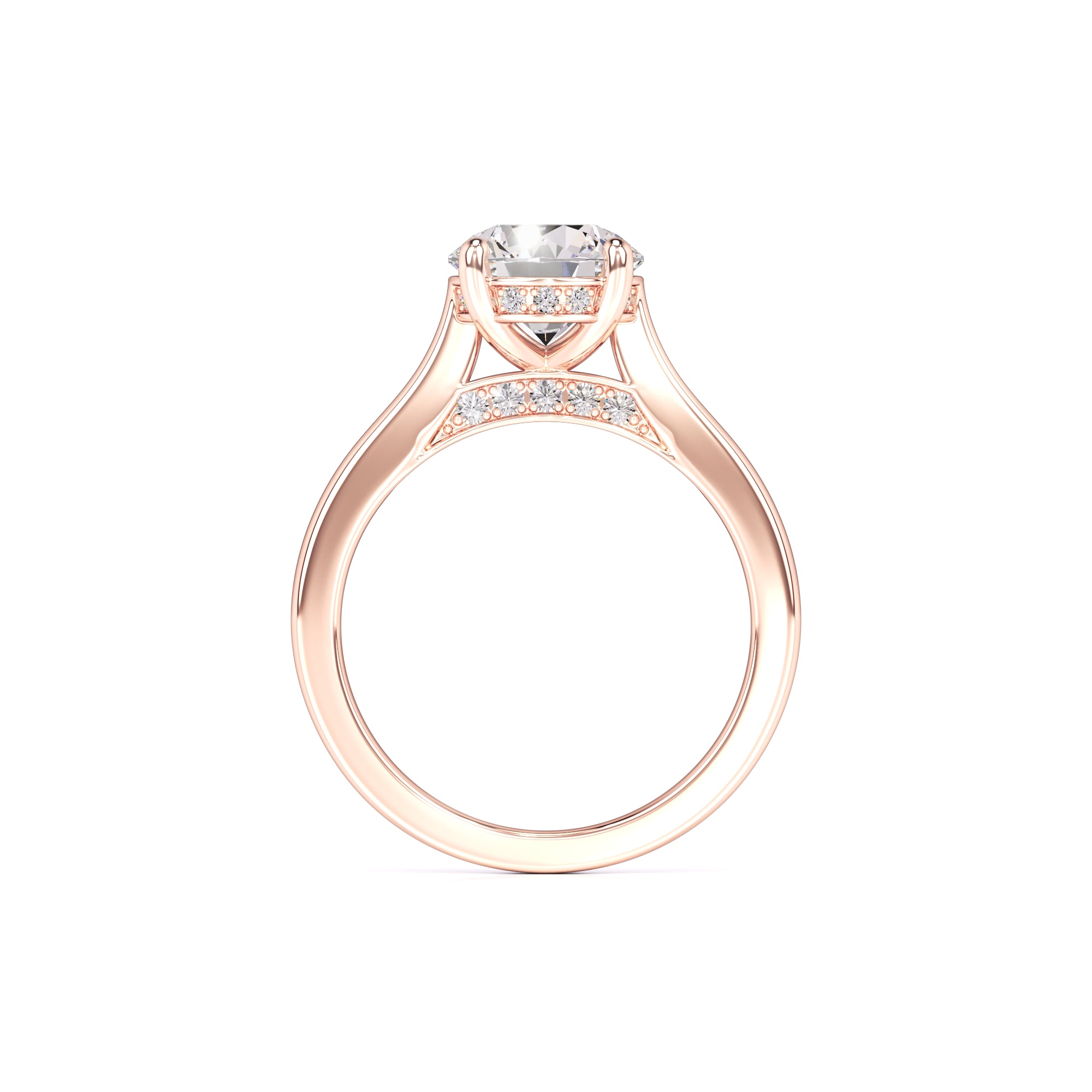Madison Moissanite & Lab Grown Diamond Ring | Rose Gold | 4