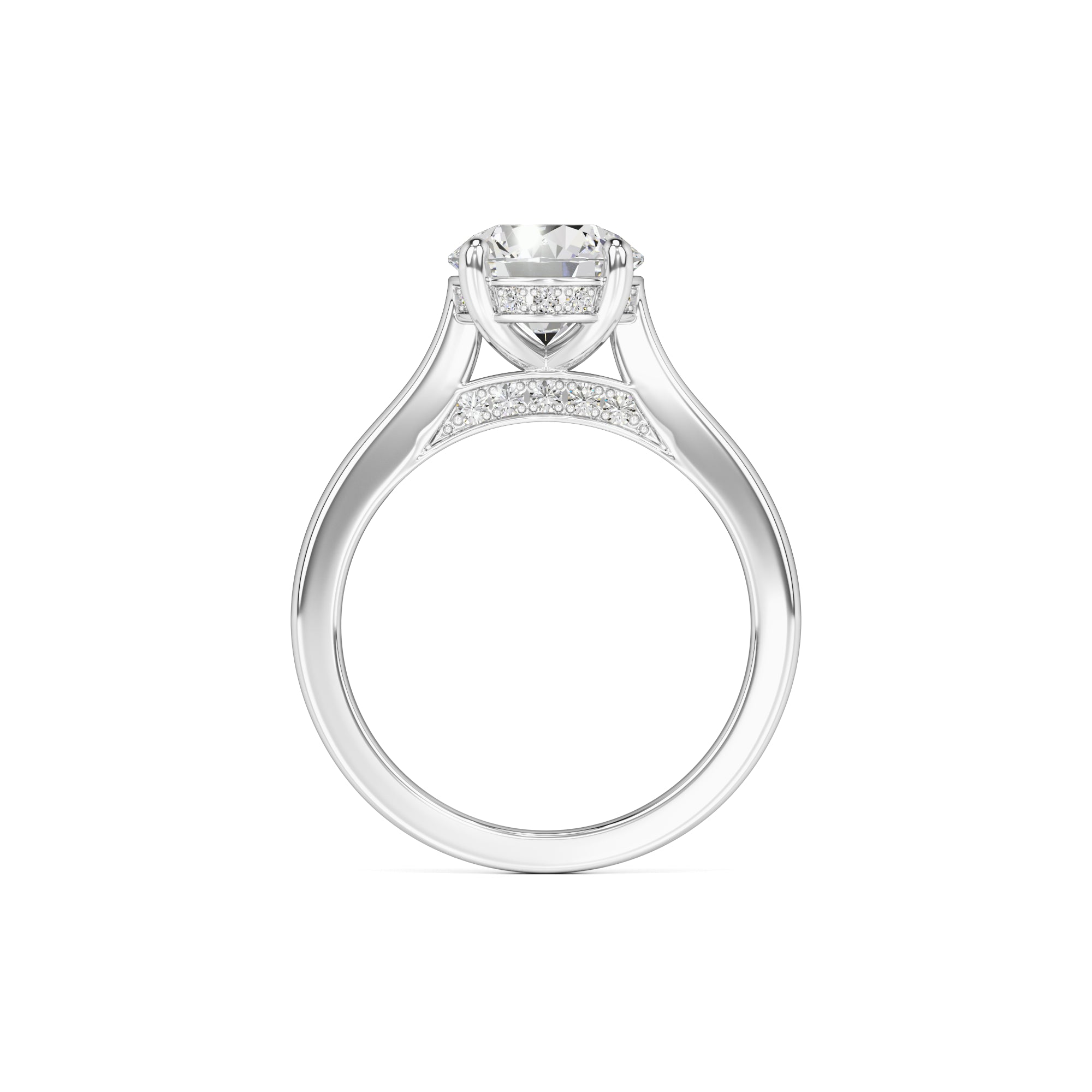 Madison Moissanite & Lab Grown Diamond Ring | White Gold | 4