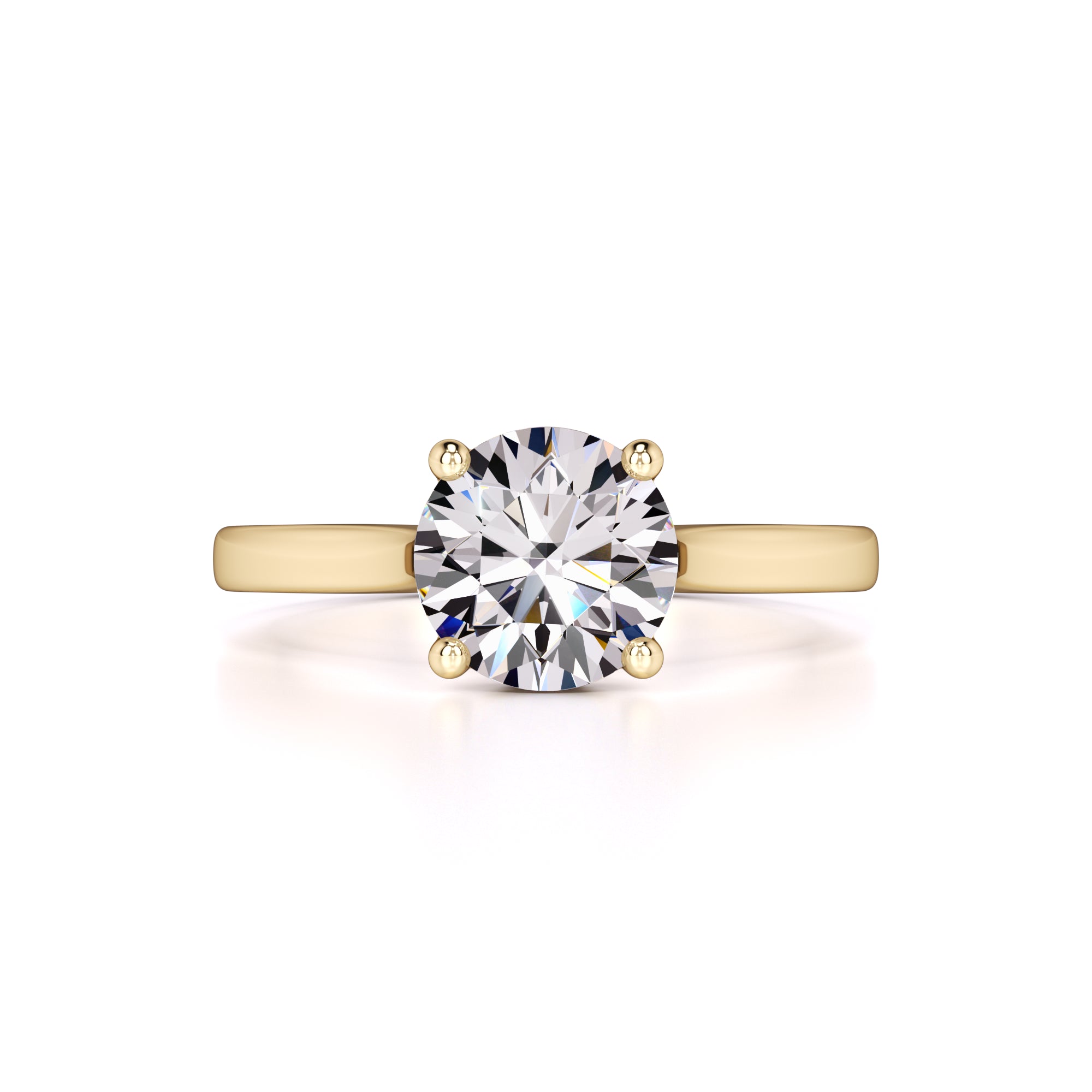 Madison Moissanite & Lab Grown Diamond Ring | Yellow Gold | 1