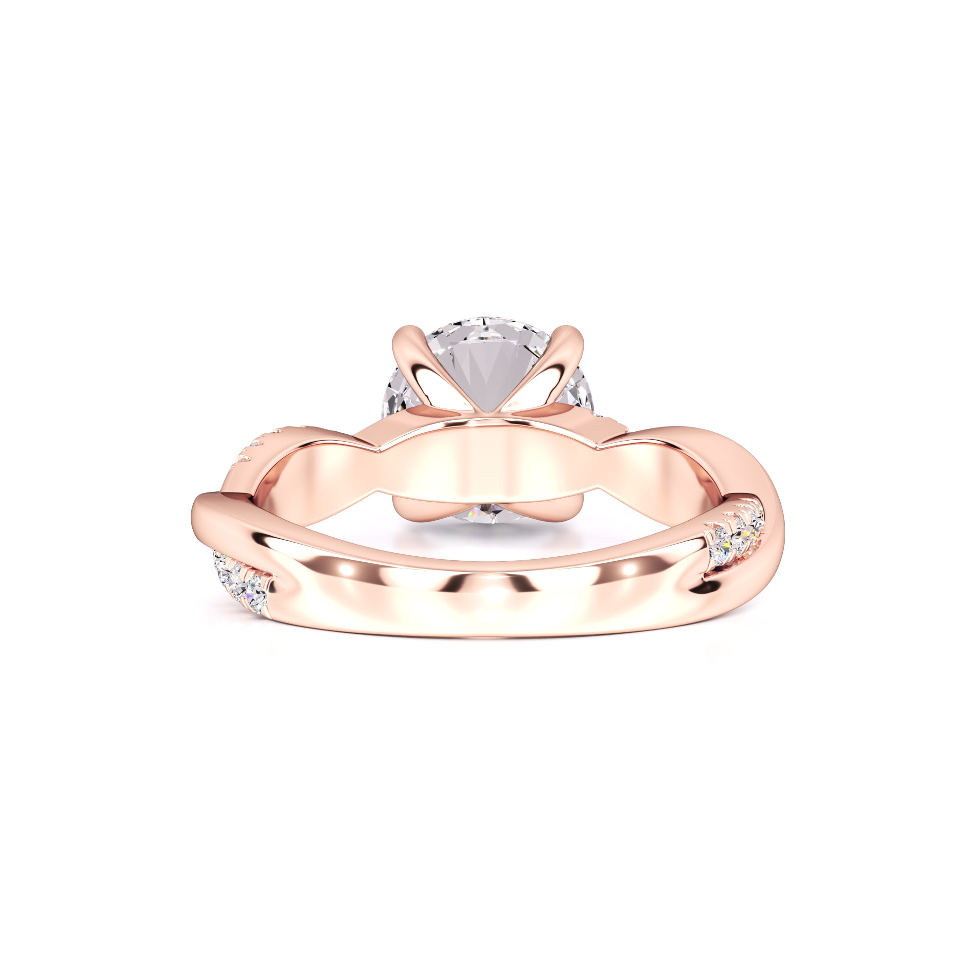 Gia Moissanite & Lab Grown Diamond Ring | Rose Gold | 3