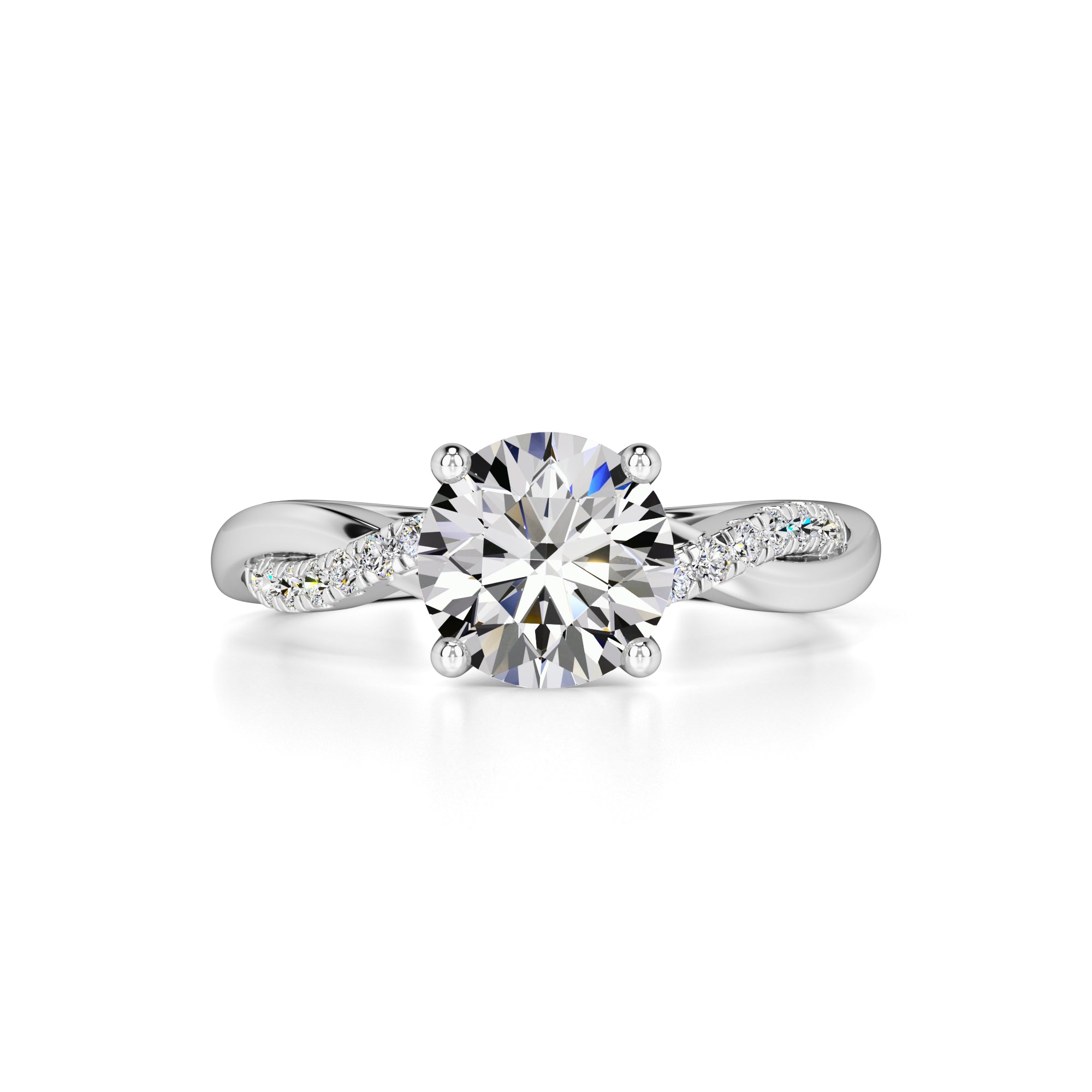 Gia Moissanite & Lab Grown Diamond Ring | White Gold | 1