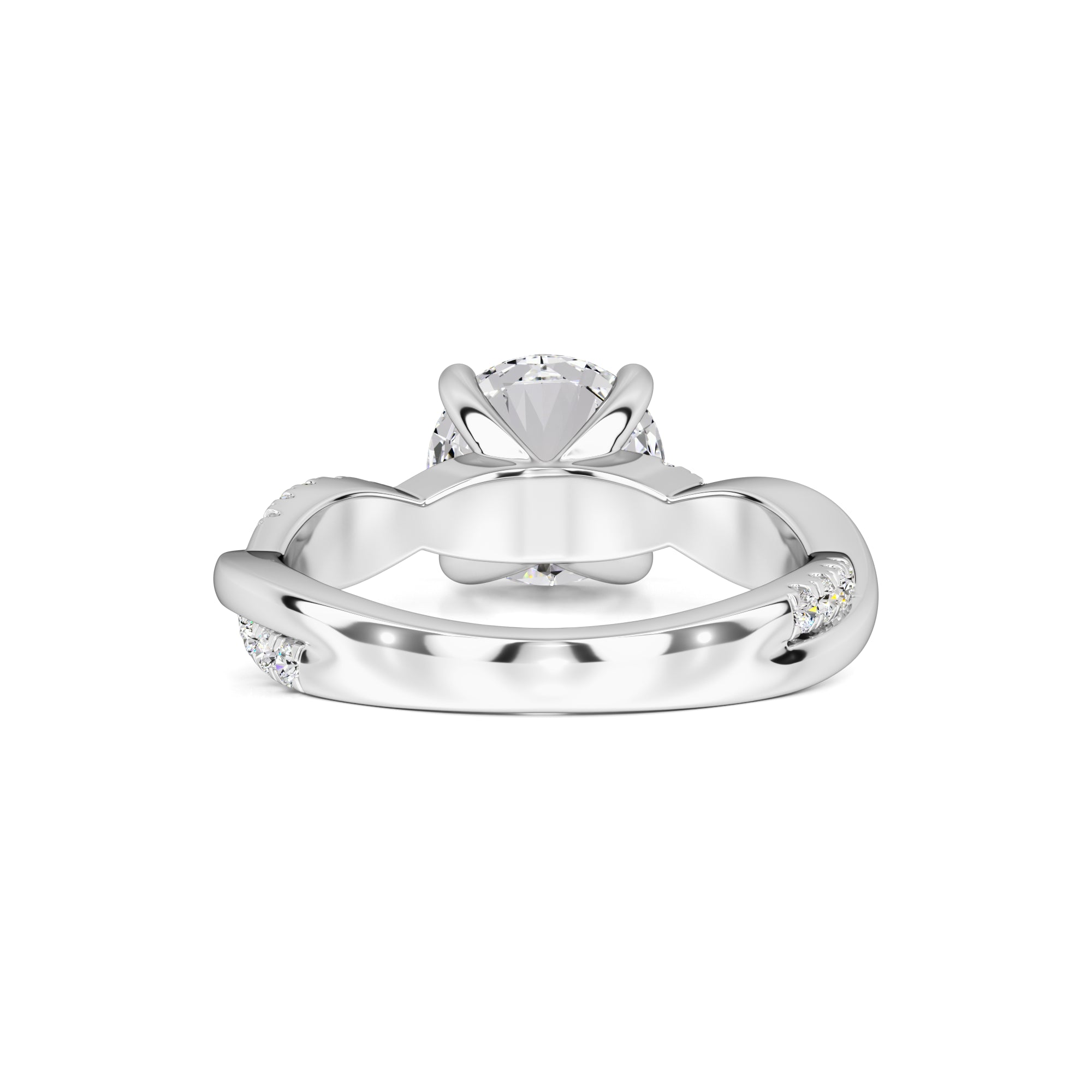 Gia Moissanite & Lab Grown Diamond Ring | White Gold | 3