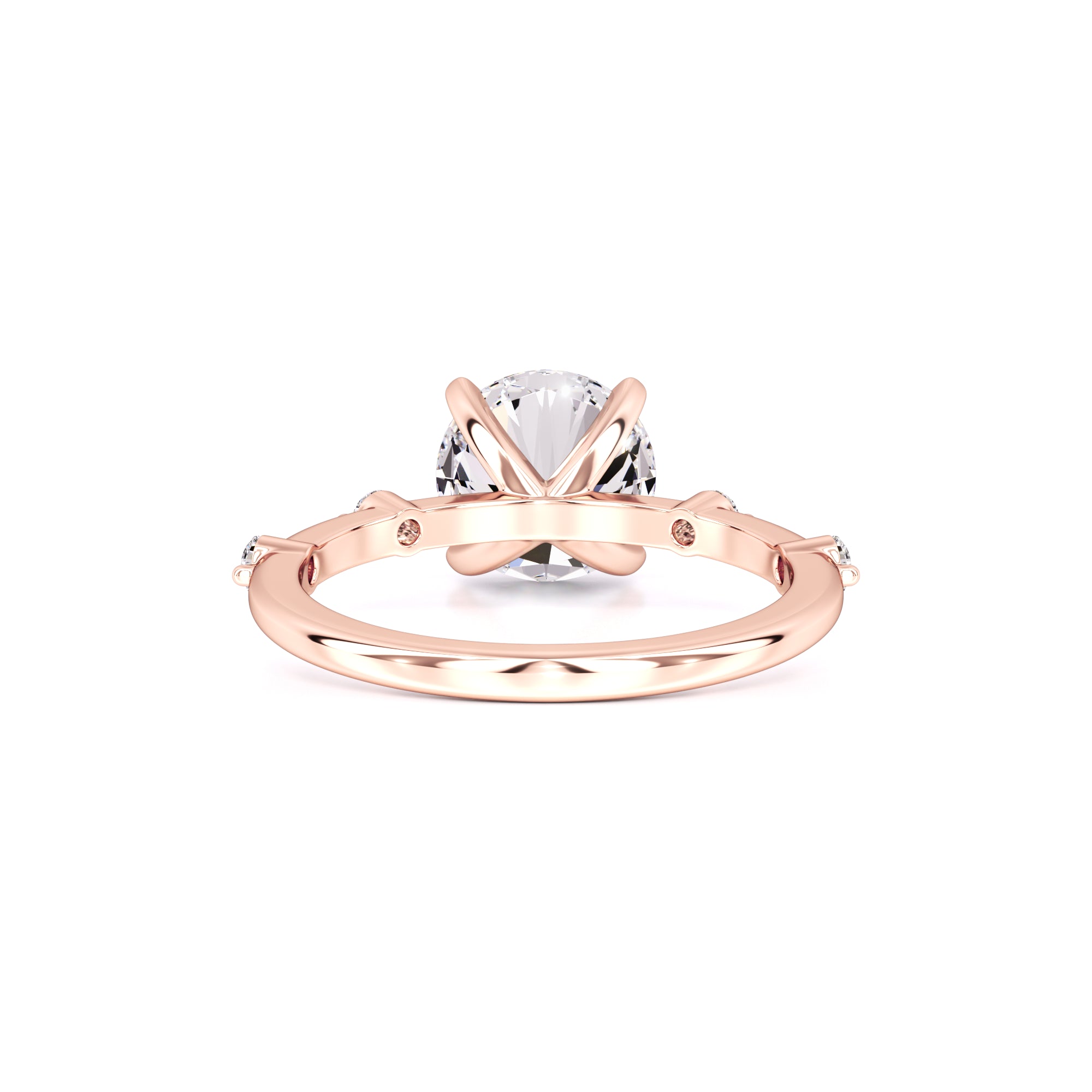 Eleanor Moissanite & Lab Grown Diamond Ring | Rose Gold | 3