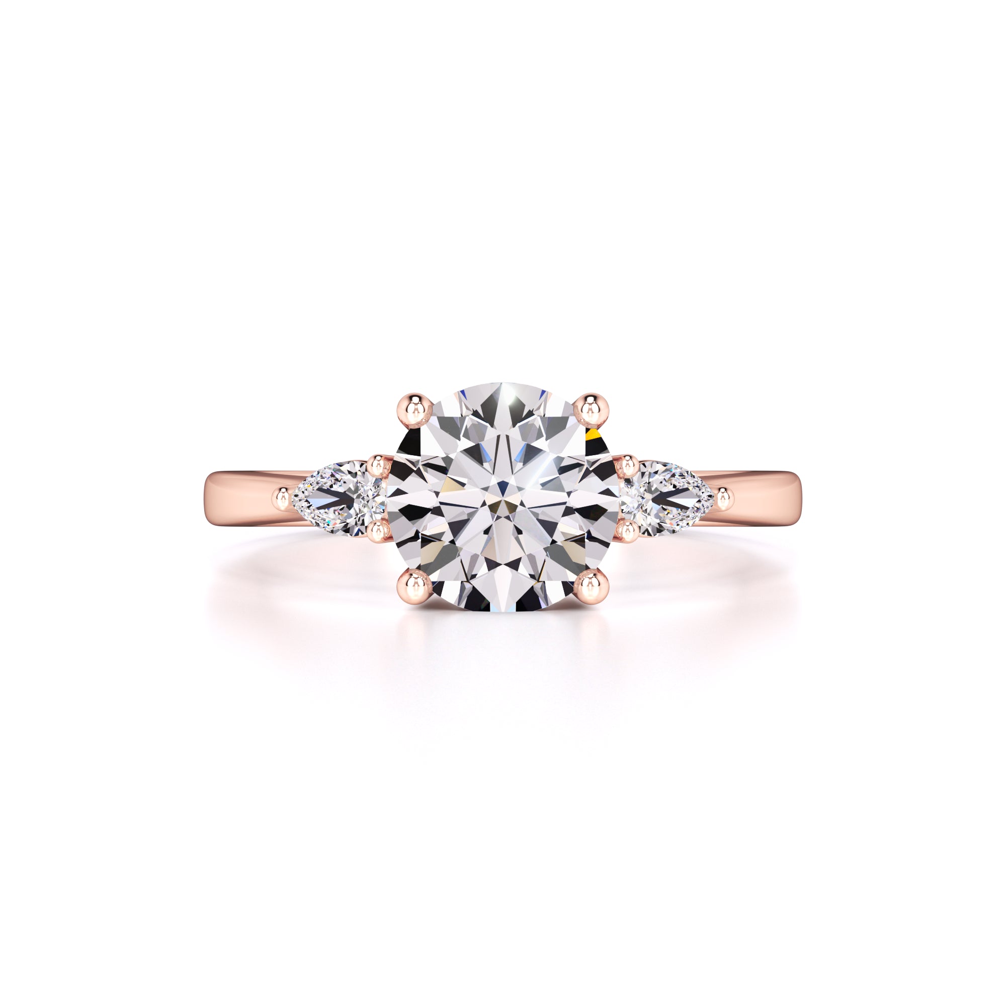 Chloe Moissanite & Lab Grown Diamond Ring | Rose Gold | 1