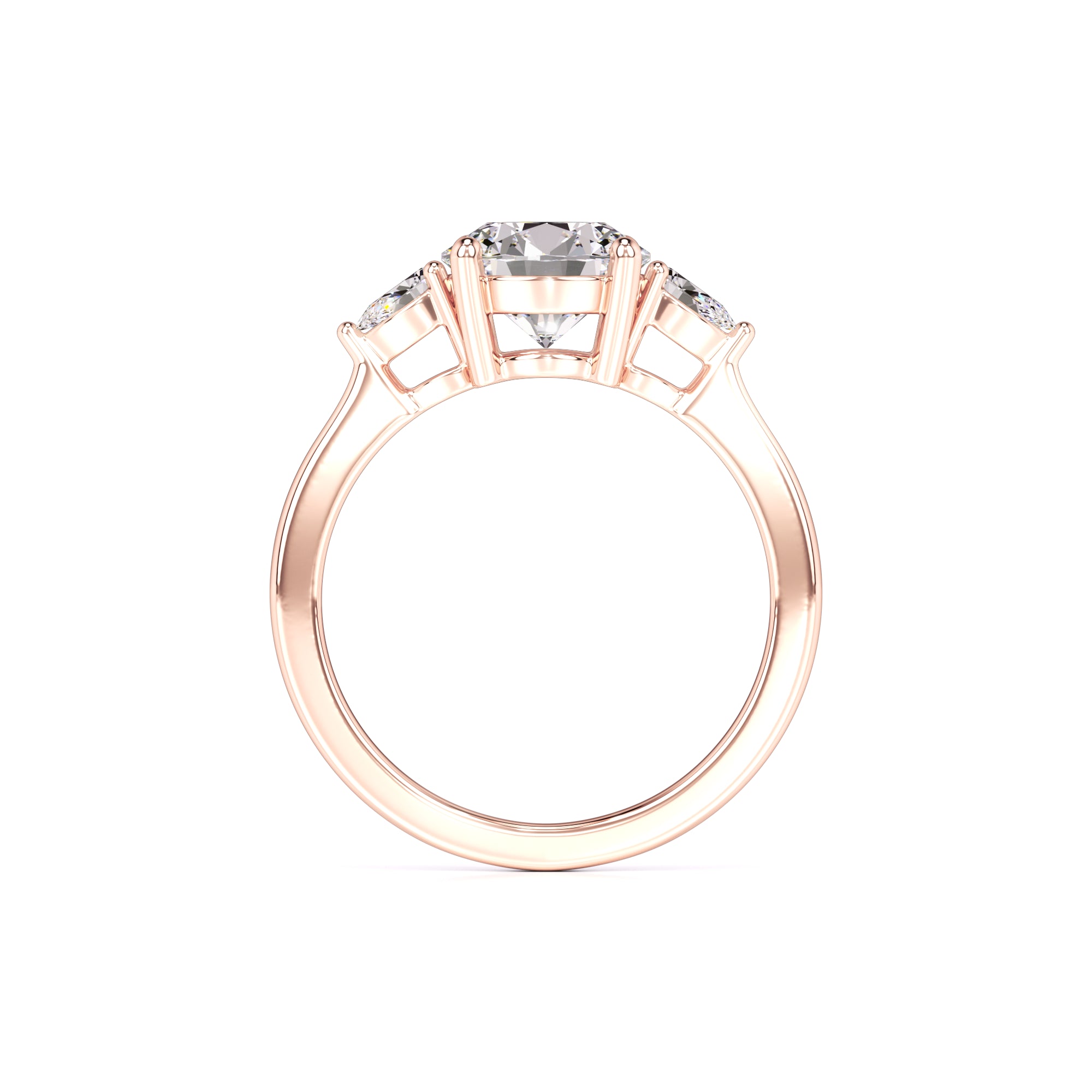 Chloe Moissanite & Lab Grown Diamond Ring | Rose Gold | 4