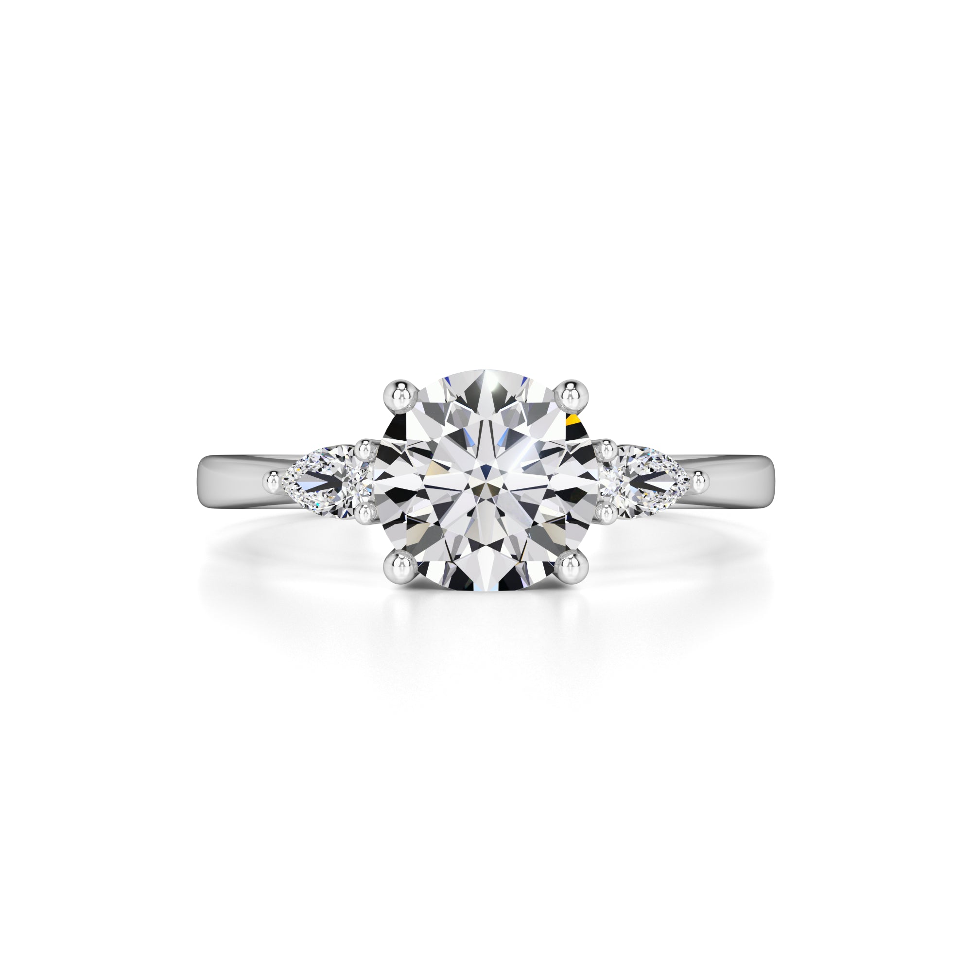 Chloe Moissanite & Lab Grown Diamond Ring | White Gold | 1
